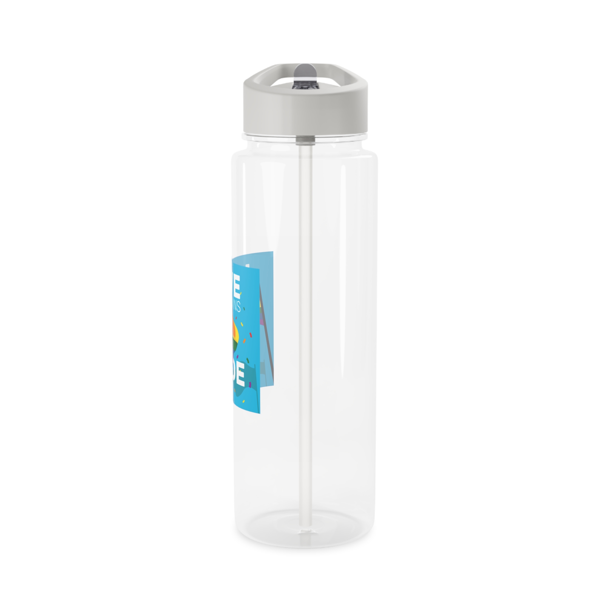 Pride Day Event With Rainbow Flag Tritan Water Bottle - Image 7