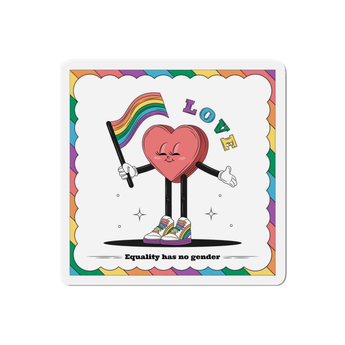 Hand Drawn Illustration Pride Month Celebration Die Cut Magnets - Image 13