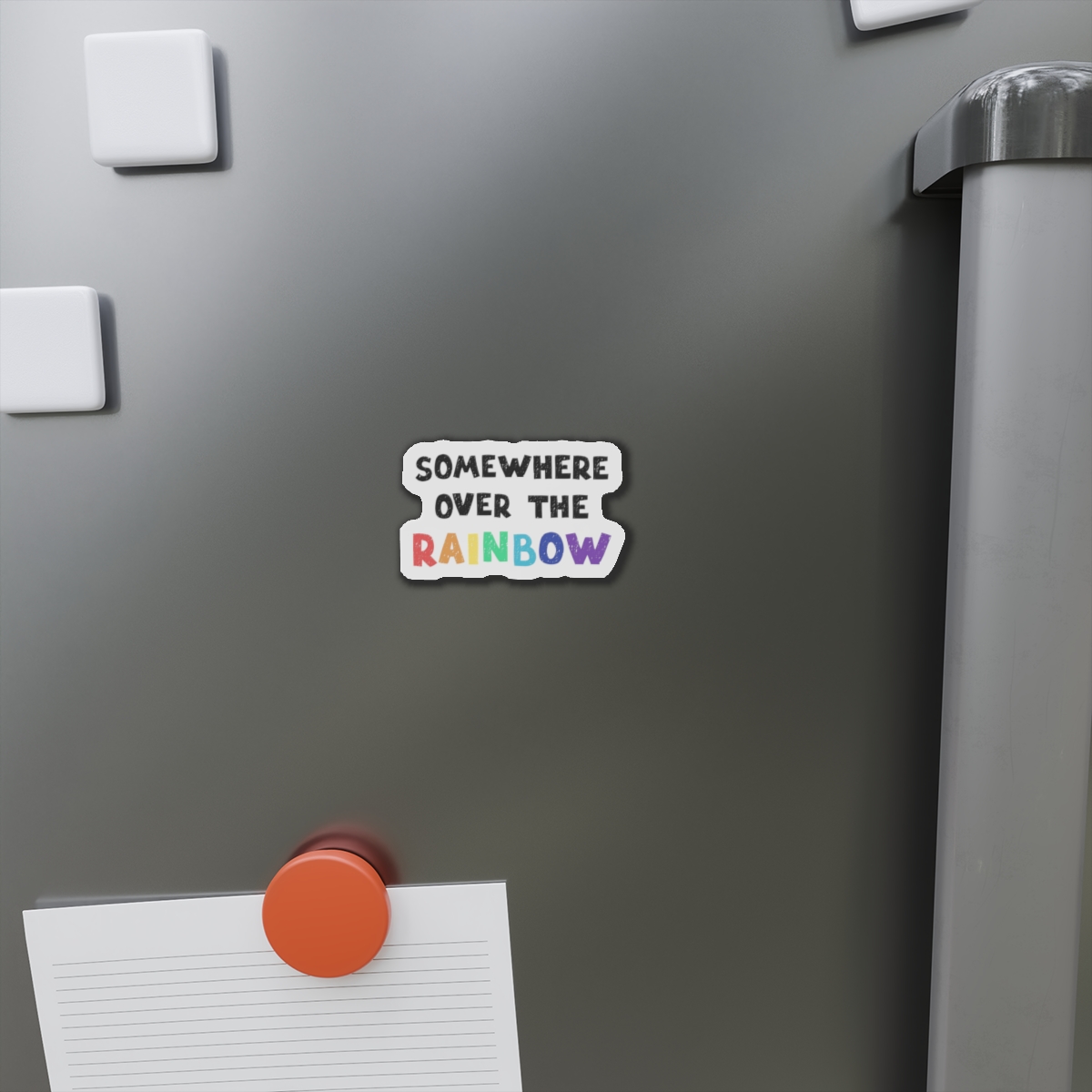 Vector Illustration With Hand Drawn Lettering Rainbow Die Cut Magnets - Image 5