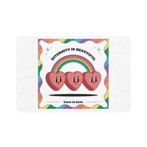 Hand Drawn Illustration Pride Month Celebration(2) Pet Food Mat 12x18