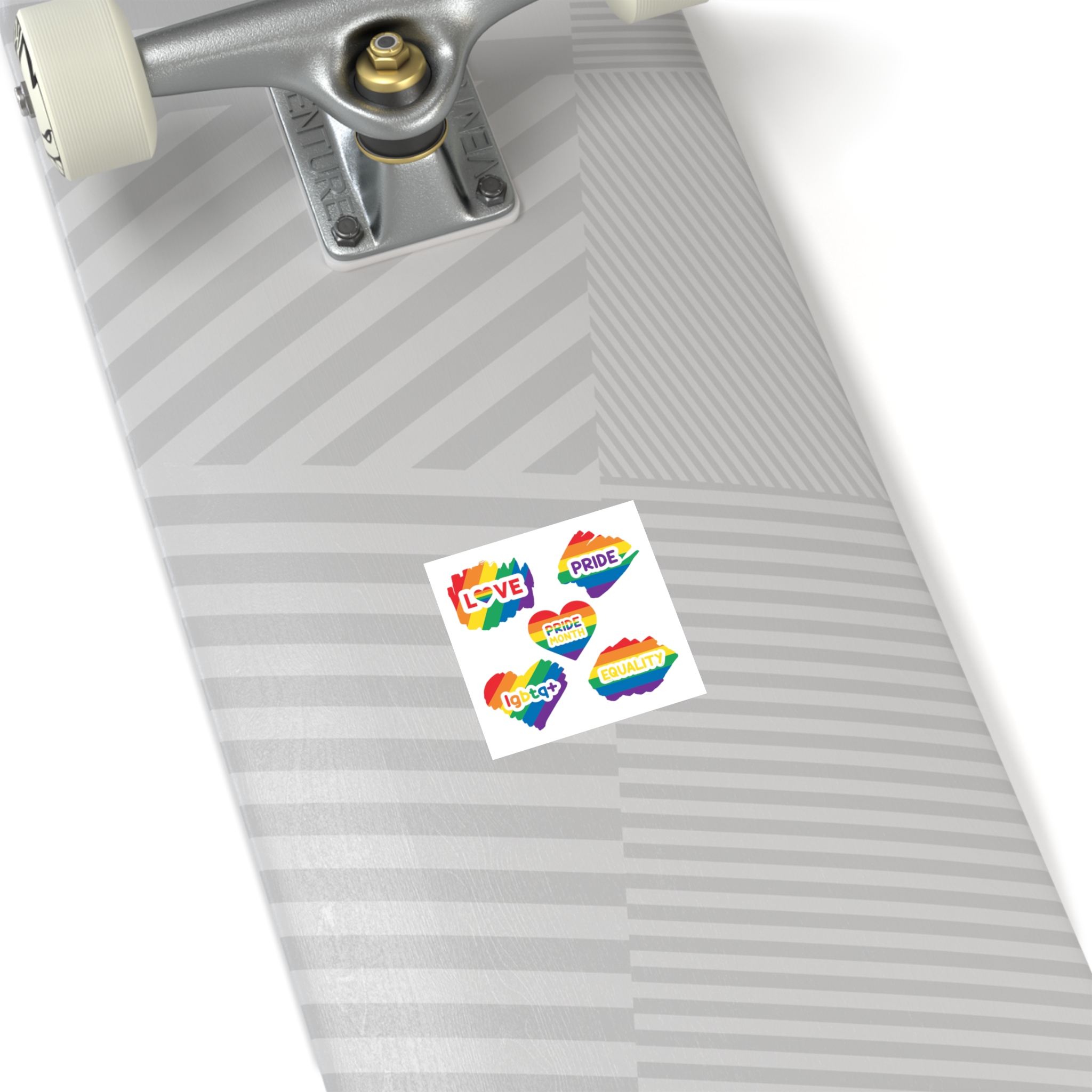 Pride Month Stickers Rainbow Lgbtq Flag Love Equality Laminate Stickers Square - Image 8