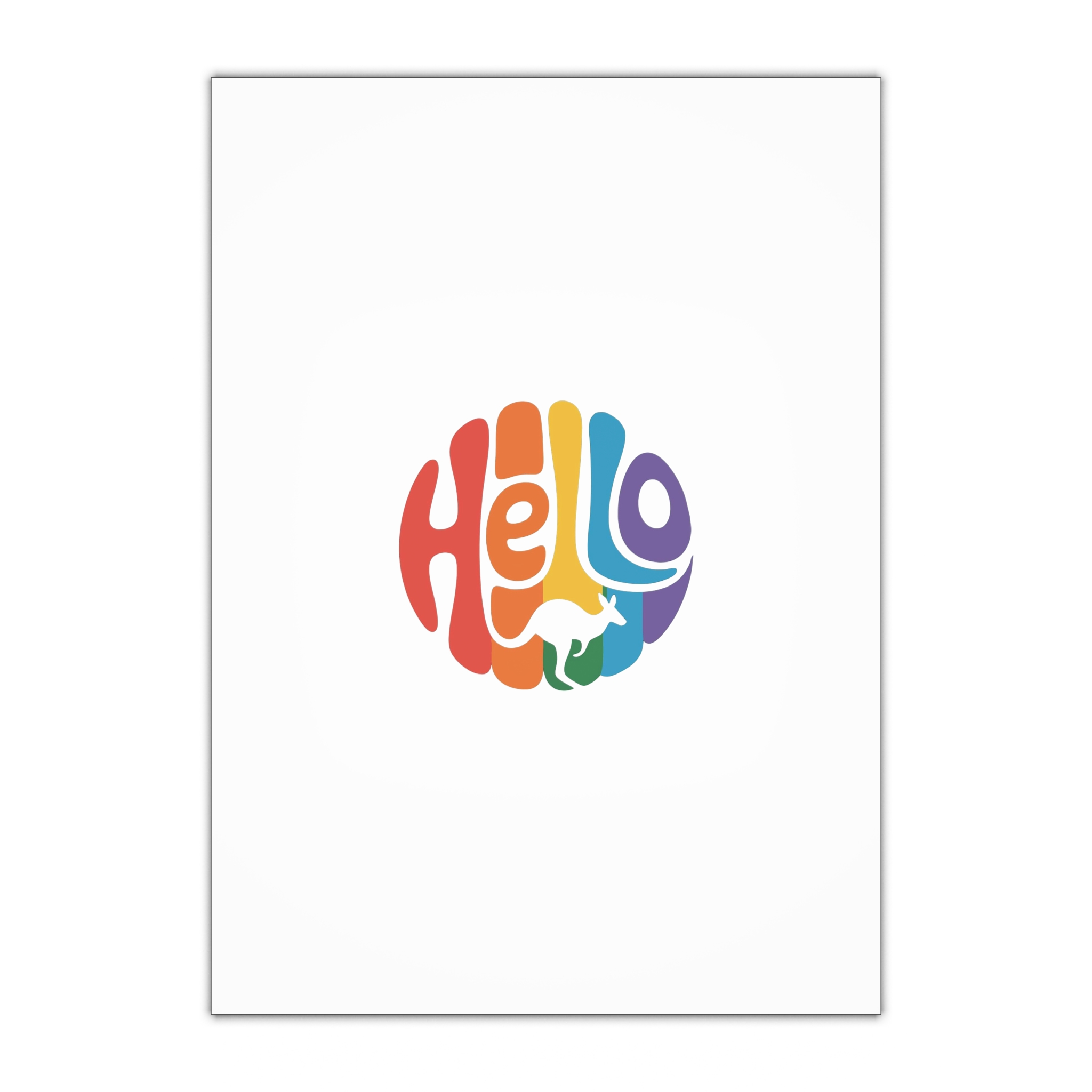 Hello Multicolor Logo Gift Wrapping Paper Sheets 1pc