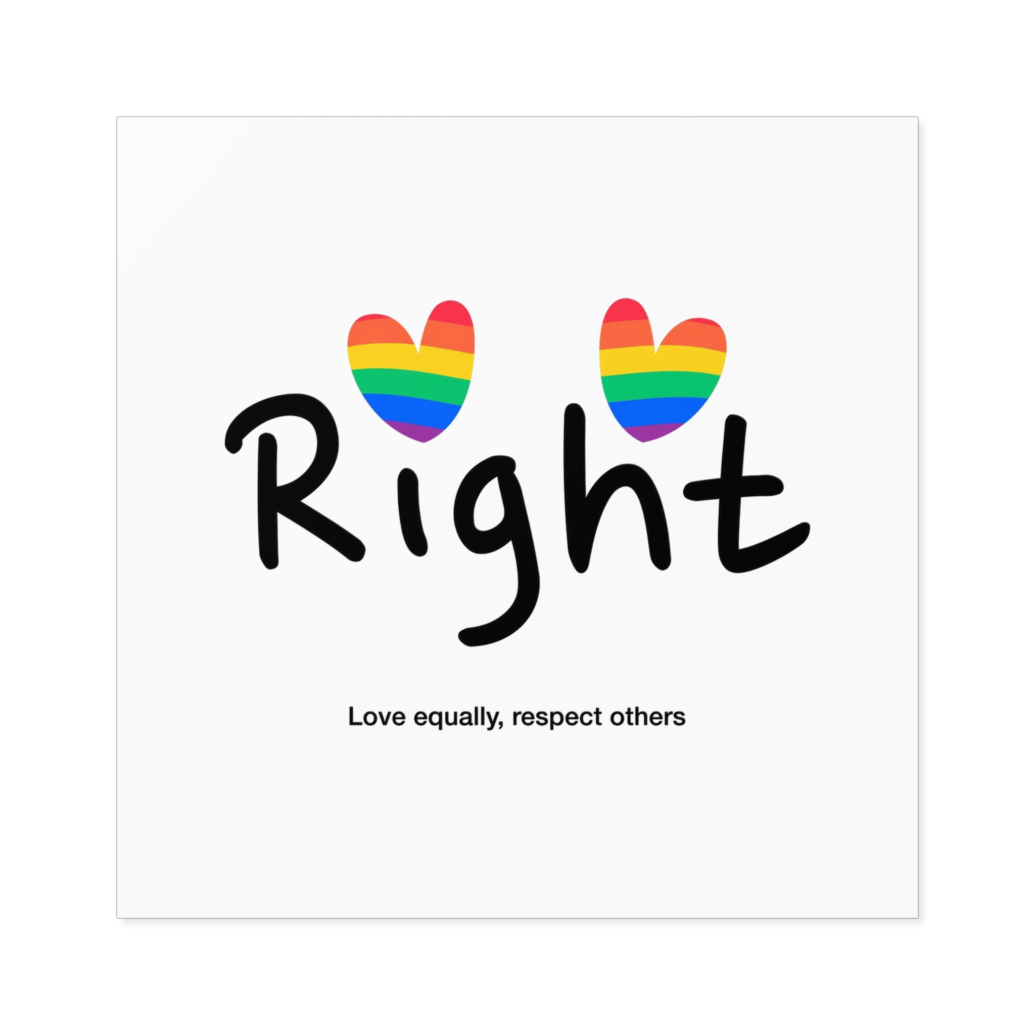 Love Letter Pride Rainbow Lettering Text Writing Pattern Freedom Love Heart Homo Colors Flag Parade(1) Laminate Stickers Square - Image 33