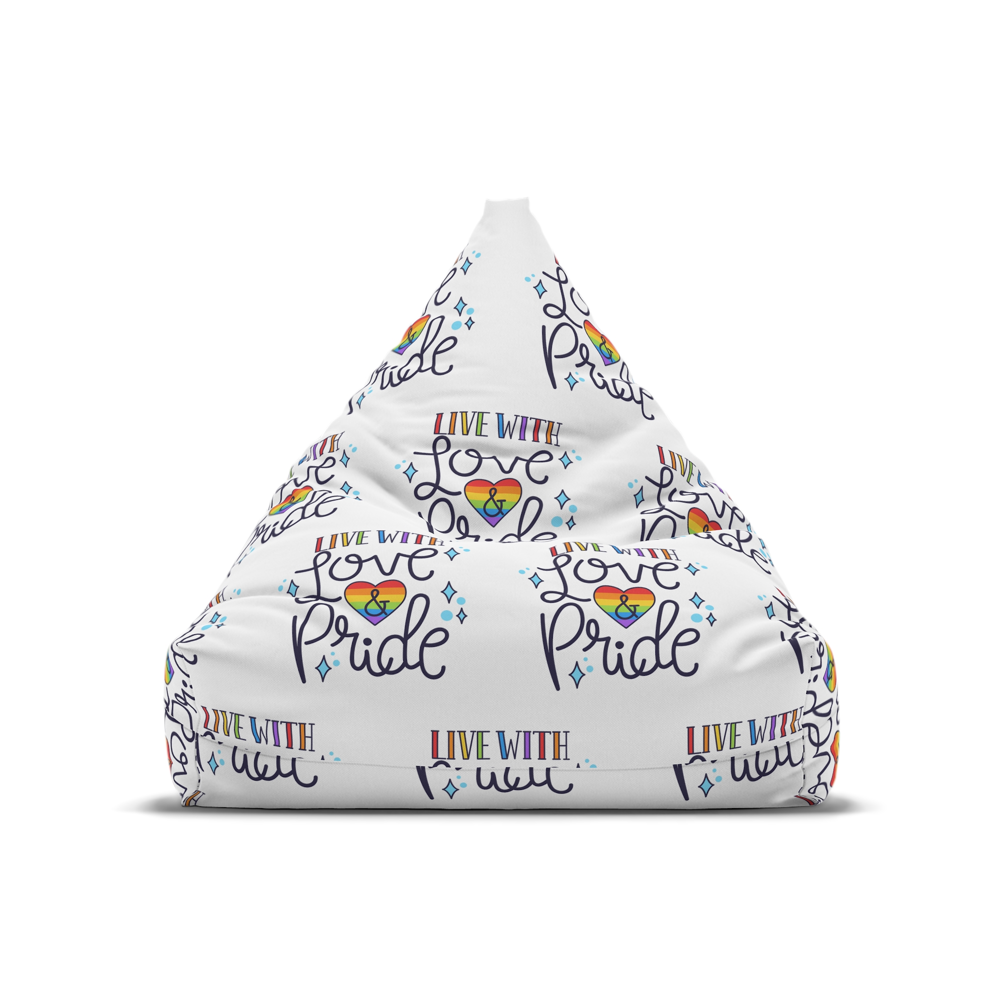 Pride Day Lettering Concept Bean Bag Chair Cover - Image 5