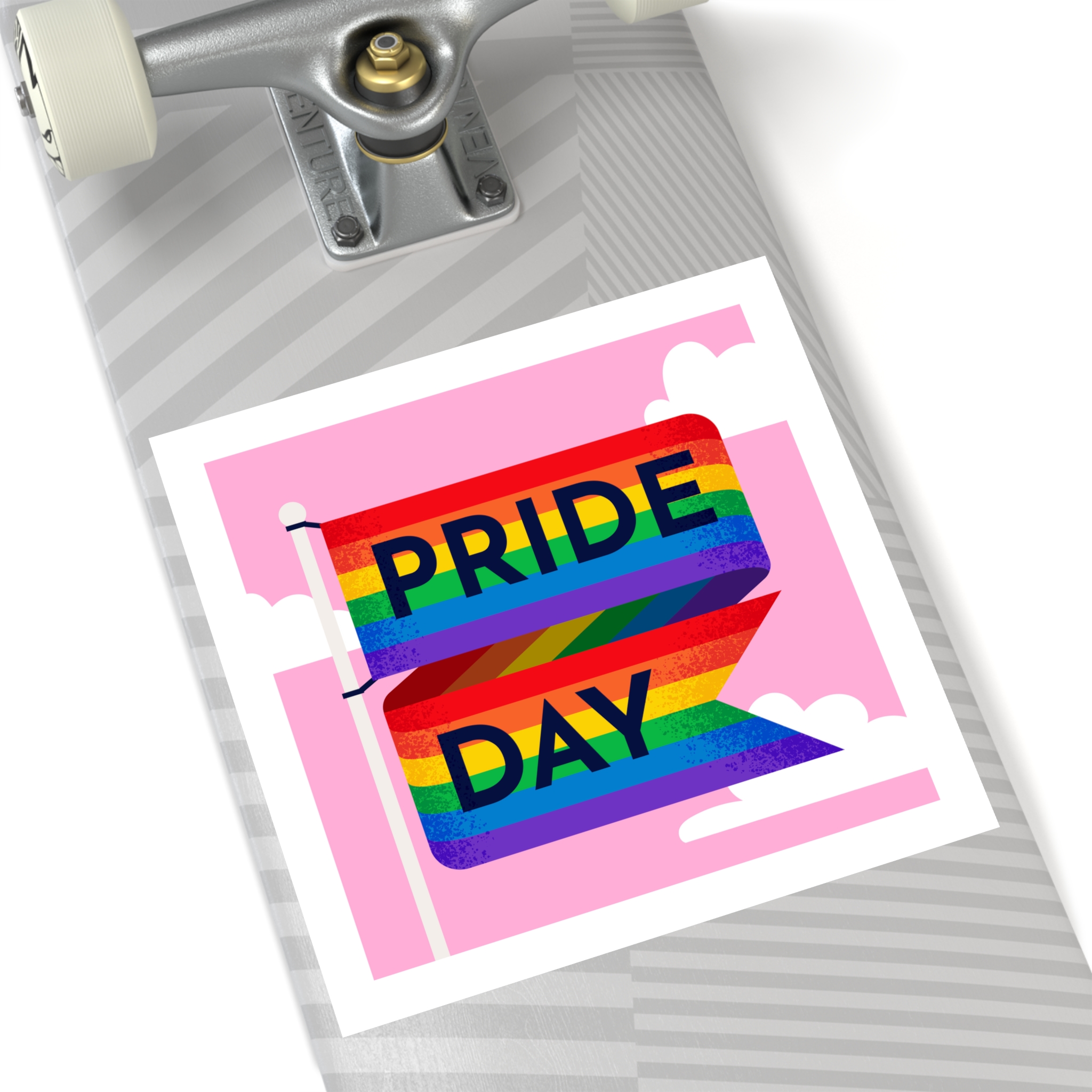 Pride Day Flag Illustration Laminate Stickers Square - Image 52