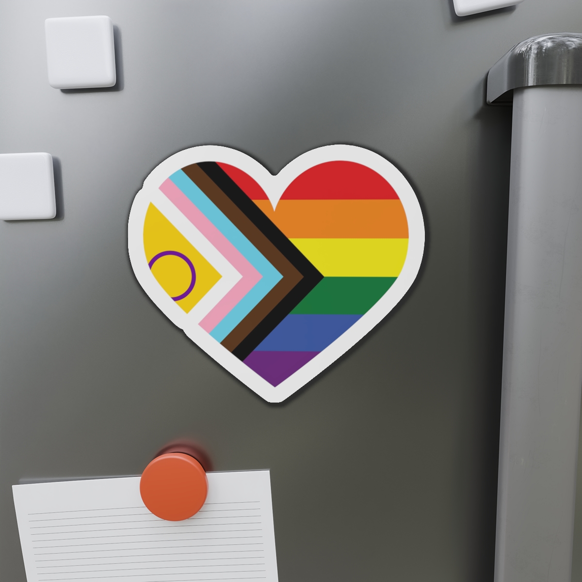 Heart With Rainbow Colored Heart Die Cut Magnets - Image 14