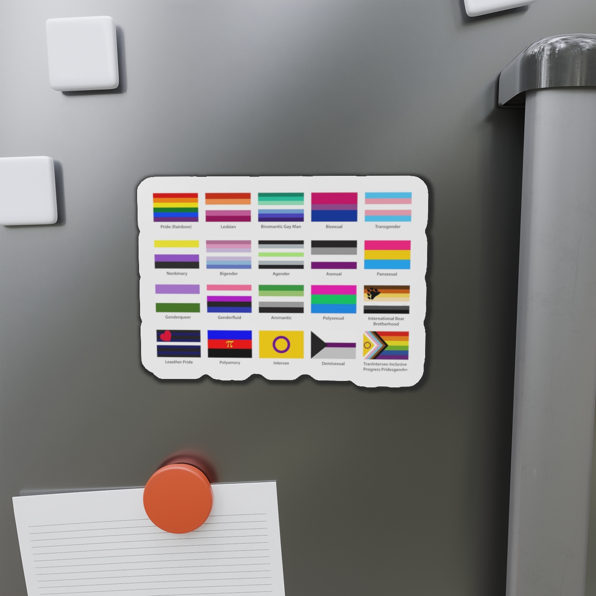 Lgbtq Community Flags Set Lgbt Sexual Identity Pride Flags Collection Rainbow Lesbian Gay Bisexual Die Cut Magnets - Image 14