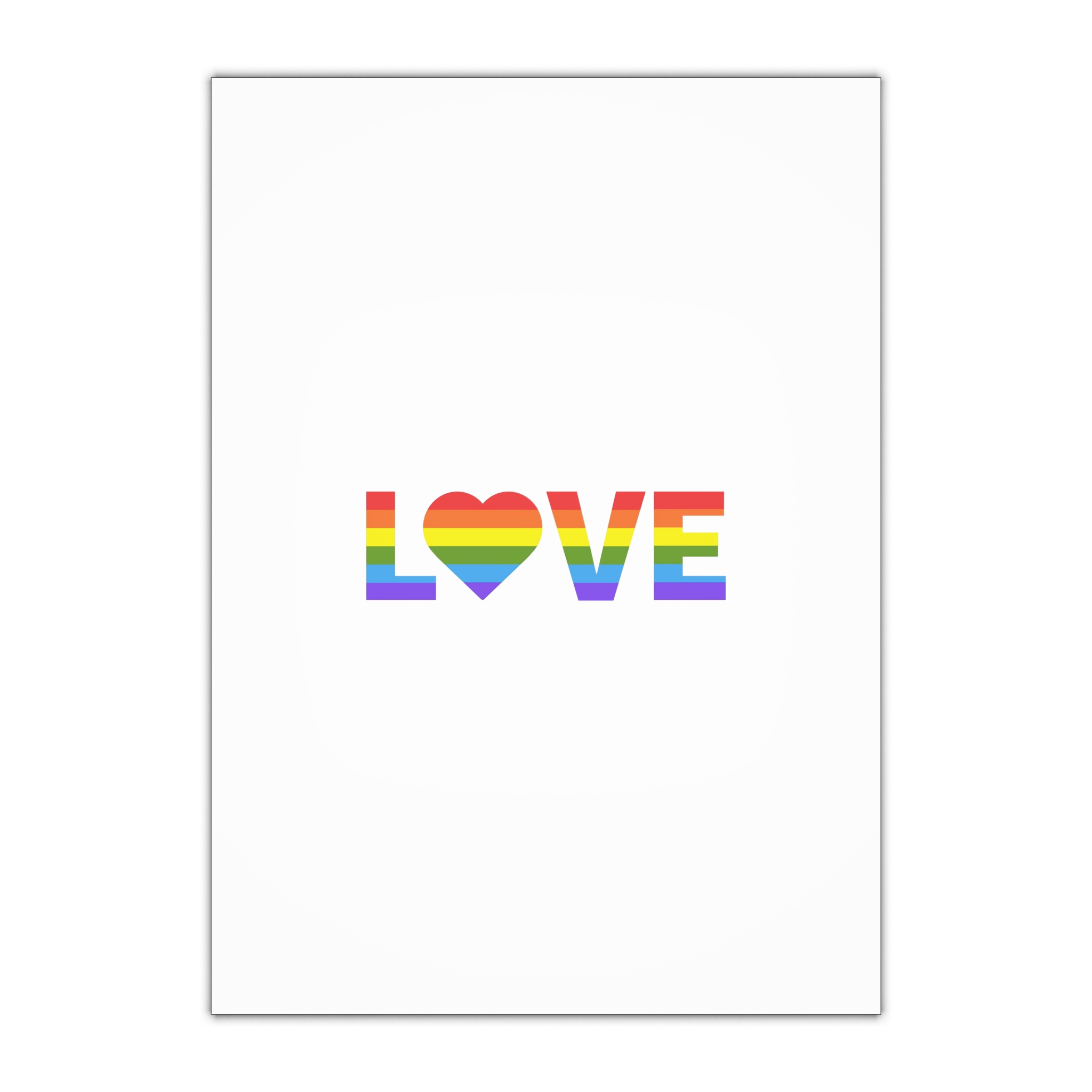Love With Heart Rainbow Heart Shape Lgbtq Flag White Background Pride Month Gift Wrapping Paper Sheets 1pc
