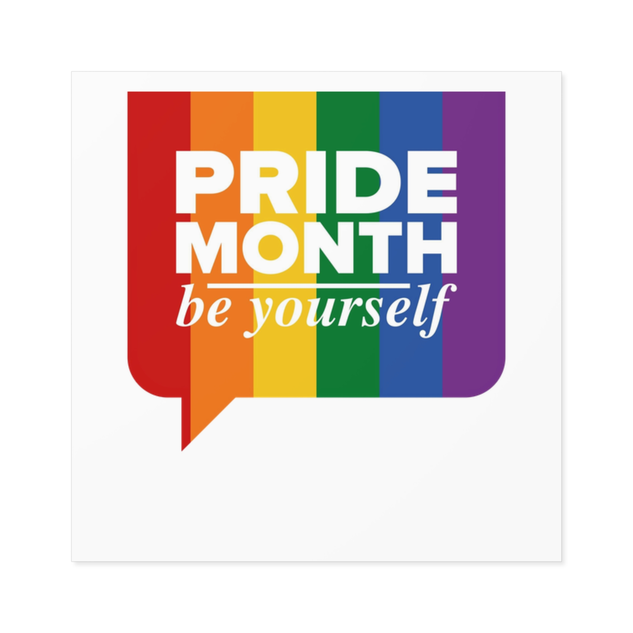 Lgbt Pride Month June Lgbt Flag Rainbow Flag Love Concept Vector Illustration Poster (1) Laminate Stickers Square