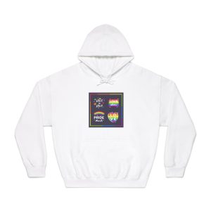 Pride Day Badges Set Unisex Dryblend Hooded Sweatshirt