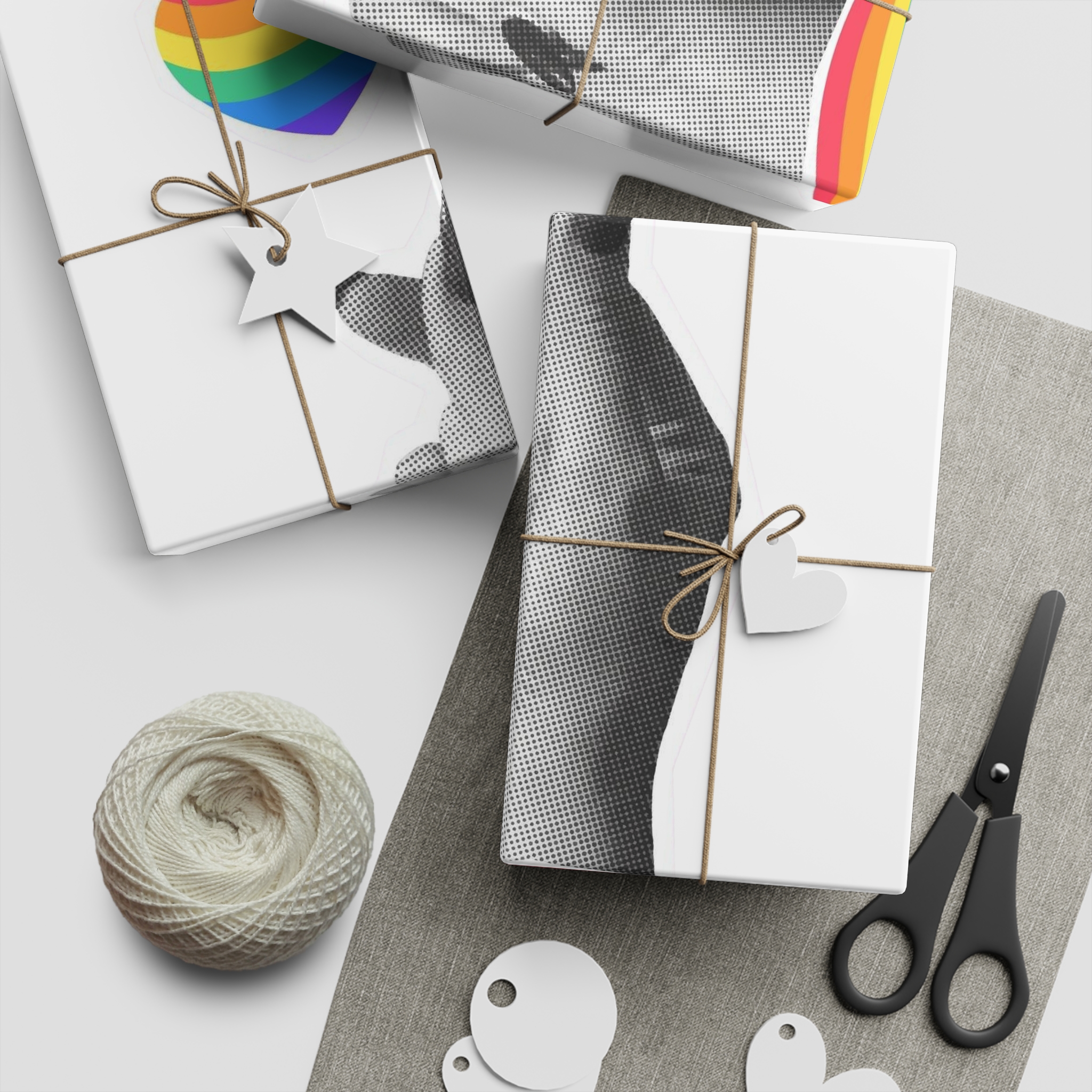 Pride Month Card Lgbtq Trendy Retro Collage Halftone Hands Vector Illustration Poster Banner Gift Wrapping Paper Sheets 1pc - Image 2
