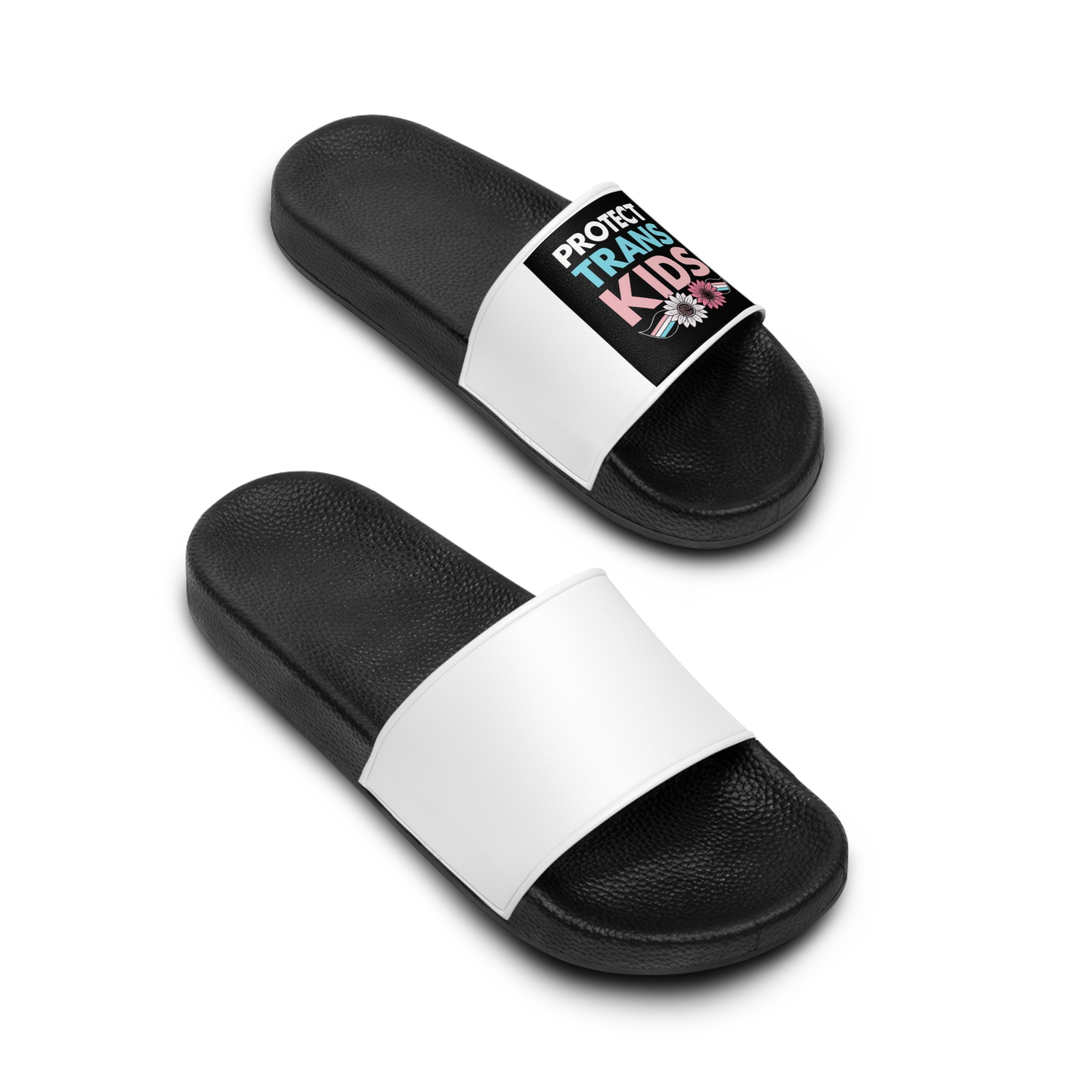 Protect Trans Kids(1) Mens Slide Sandals - Image 4