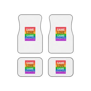 Typography T Shirt Design Collection Car Mats Set Of 4
