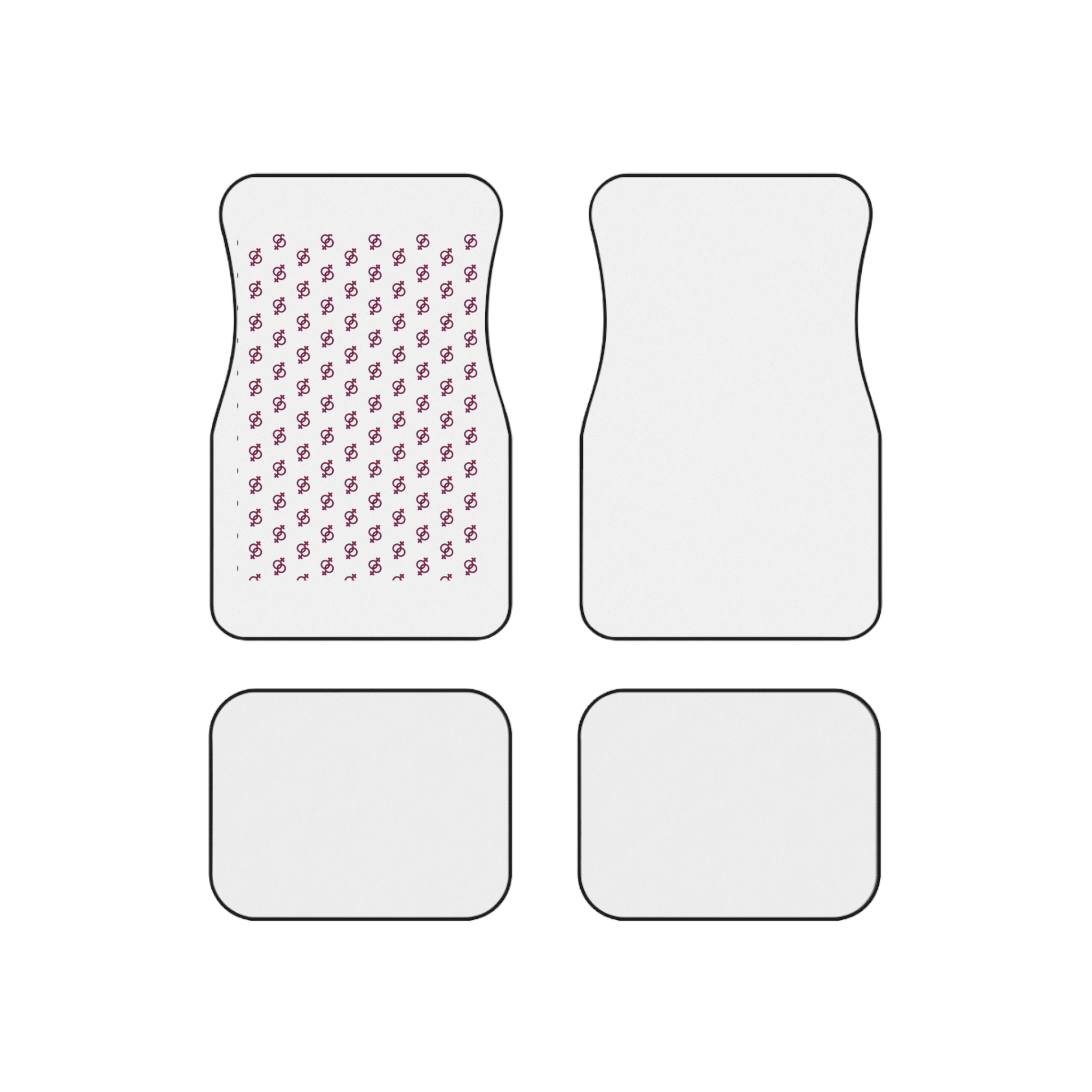 Vactor Seamleass Love Valentines Theme Calendar(1) Car Mats Set Of 4
