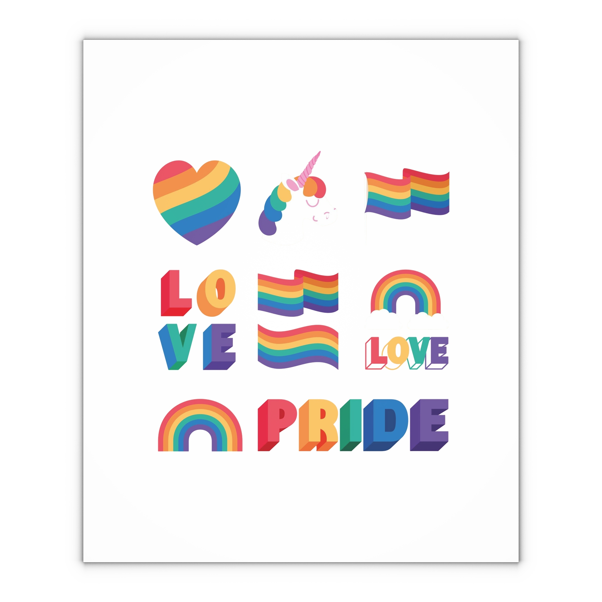 Set Ten Lgbtq Pride Items Gift Wrapping Paper Sheets 1pc - Image 4