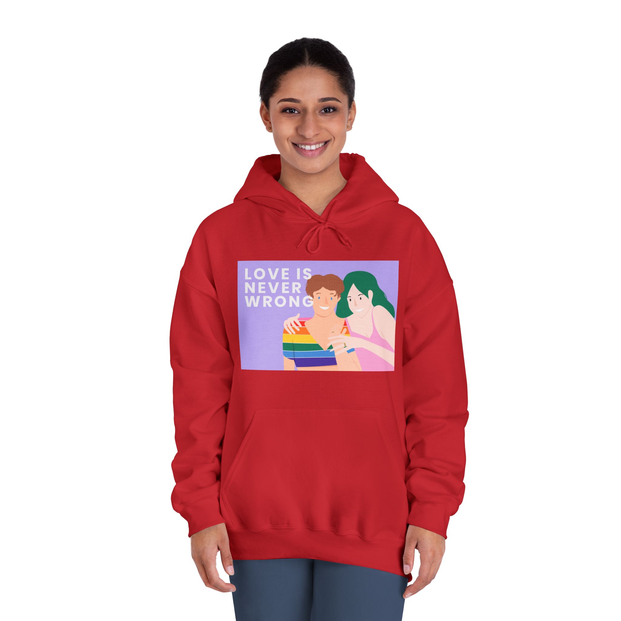 Lgbtq Gay Couple Banner Template Pride Month Unisex Dryblend Hooded Sweatshirt - Image 36