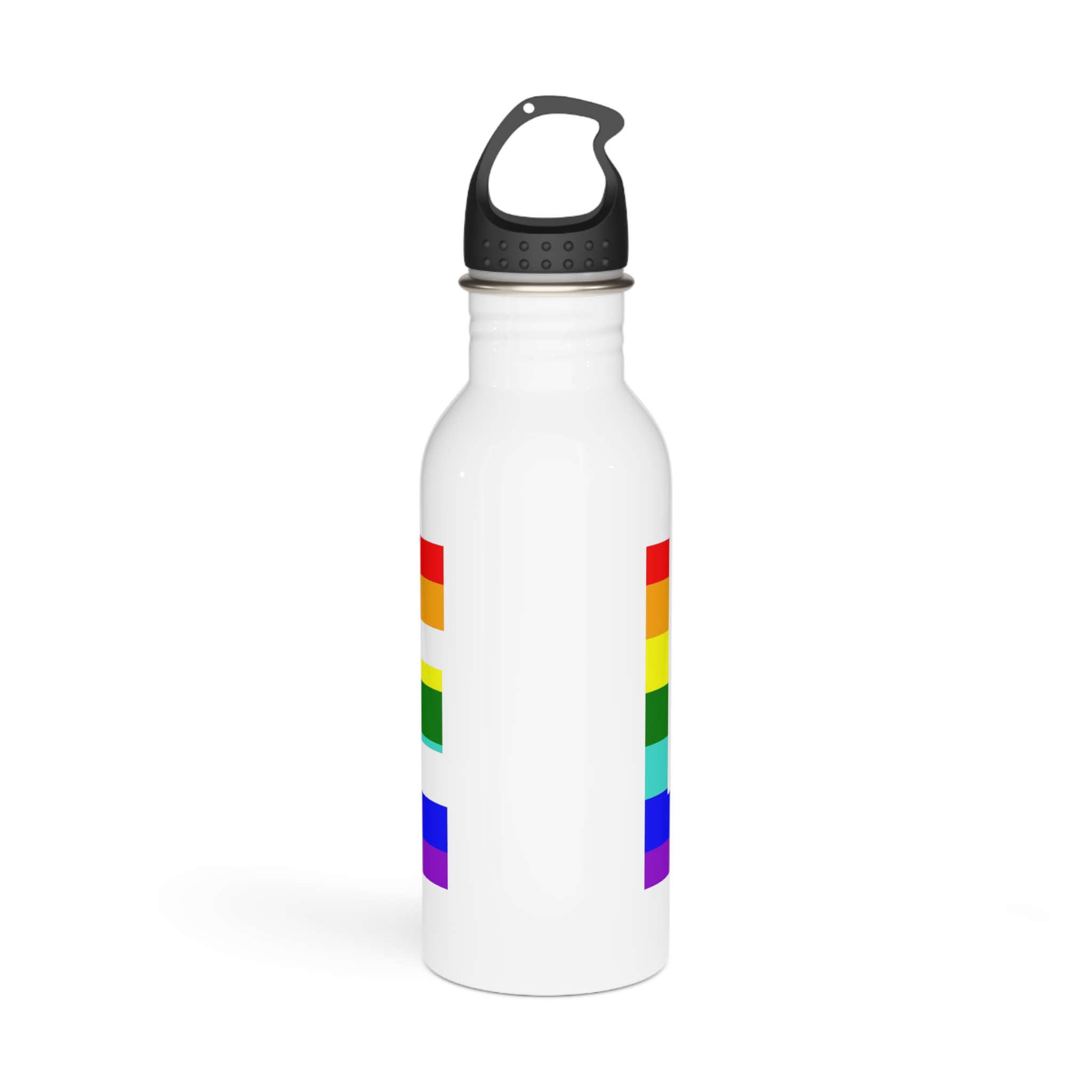 Lgbt Pride Flag Rainbow Flag Background Multicolored Peace Flag Movement Original Colors Symbol Stainless Steel Water Bottle - Image 3