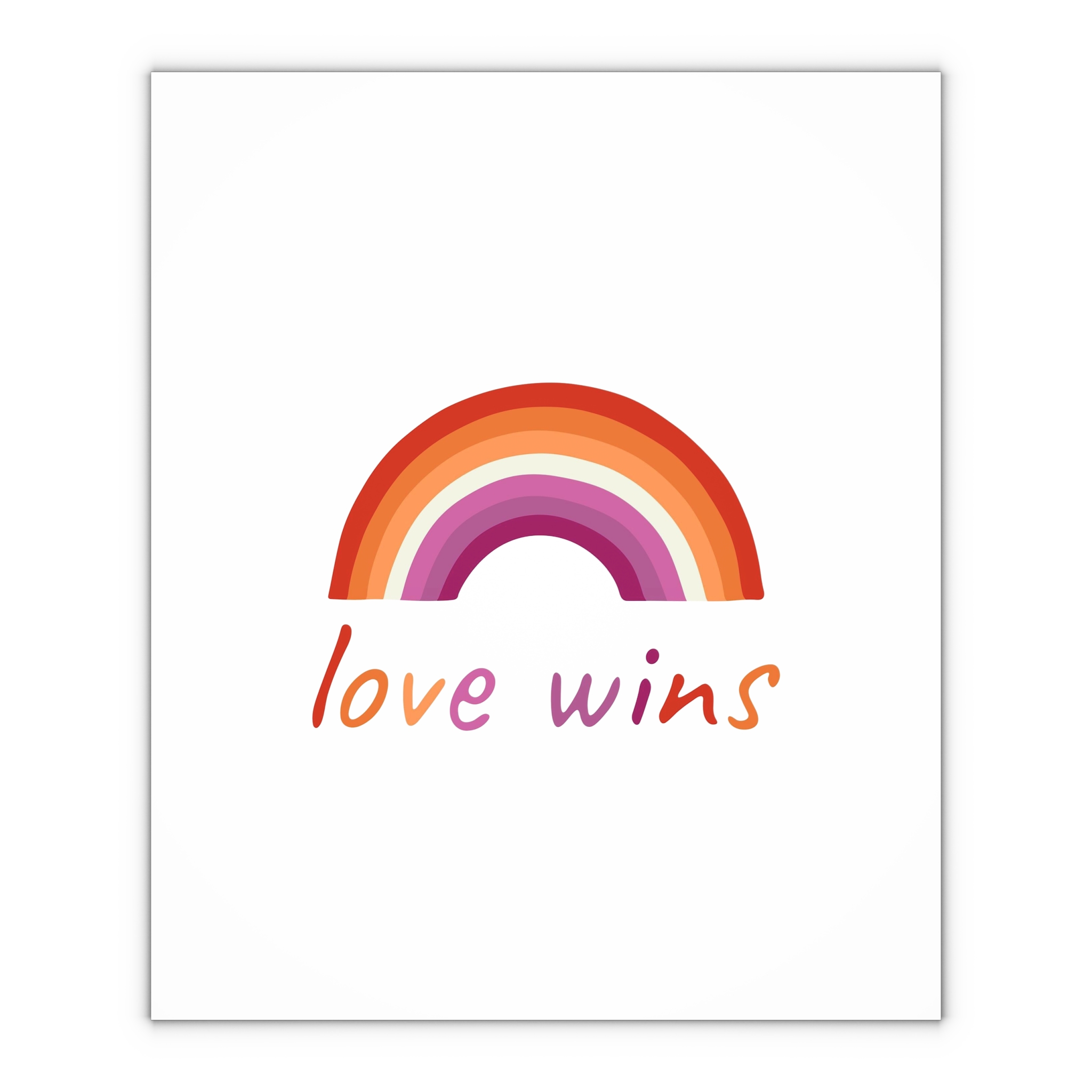 Colorful Rainbow Shape Lesbian Pride Flag Happy Pride Day Lgbtqia Community Pride Month Vector Hand Drawn Doodle Posters Stickers Logo Cards(3) Gift Wrapping Paper Sheets 1pc - Image 4