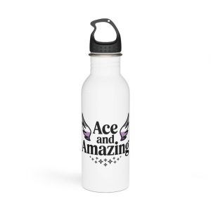 Ace Amazing T Shirt Design Isolated White Background 2 Stainless Steel Water Bottle