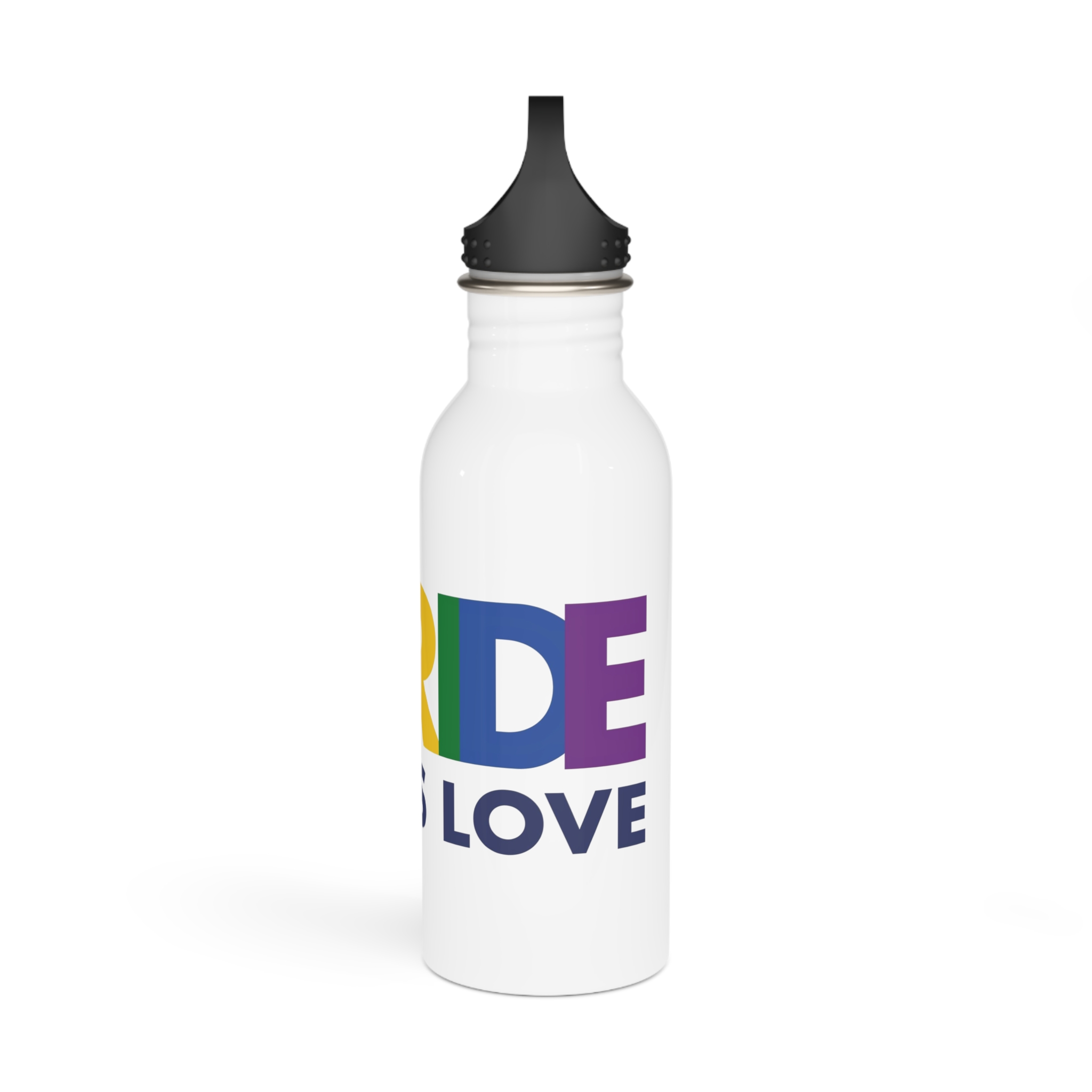 Lgbt Pride Month June 2026 Lesbian Gay Bisexual Transgender Lgbtq Flag Rainbow Love Vector (3) Stainless Steel Water Bottle - Image 4