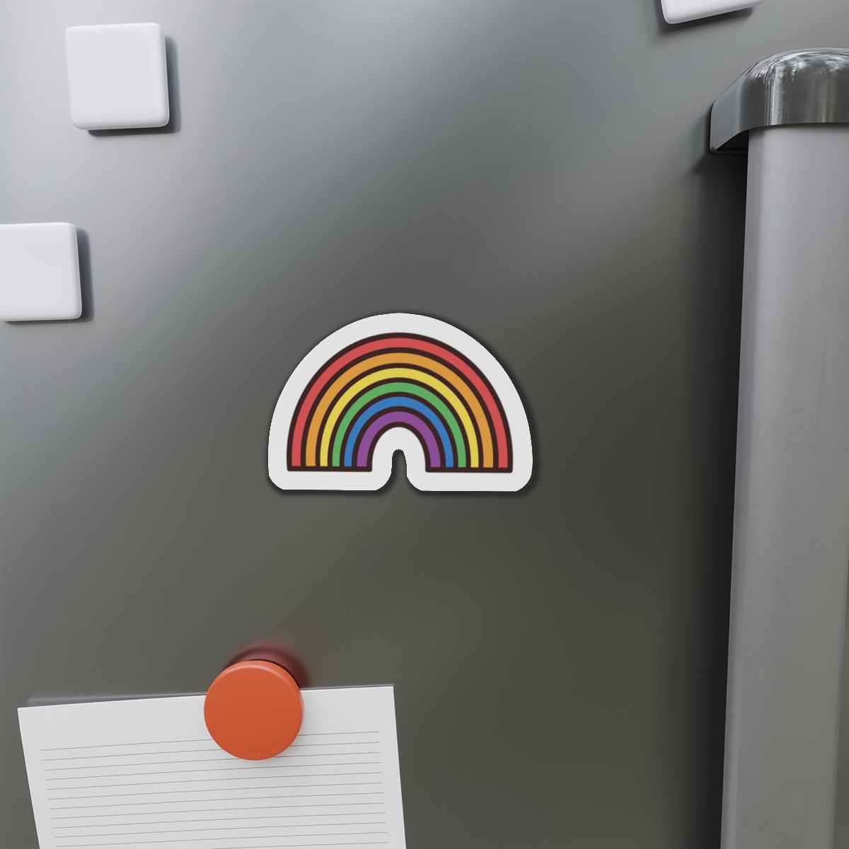 Rainbow Icon Colorful Arch Symbolizing Hope Pride Die Cut Magnets - Image 11