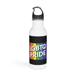 Rainbow Colored Sign That Says Rainbow Pride Pride Stainless Steel Water Bottle