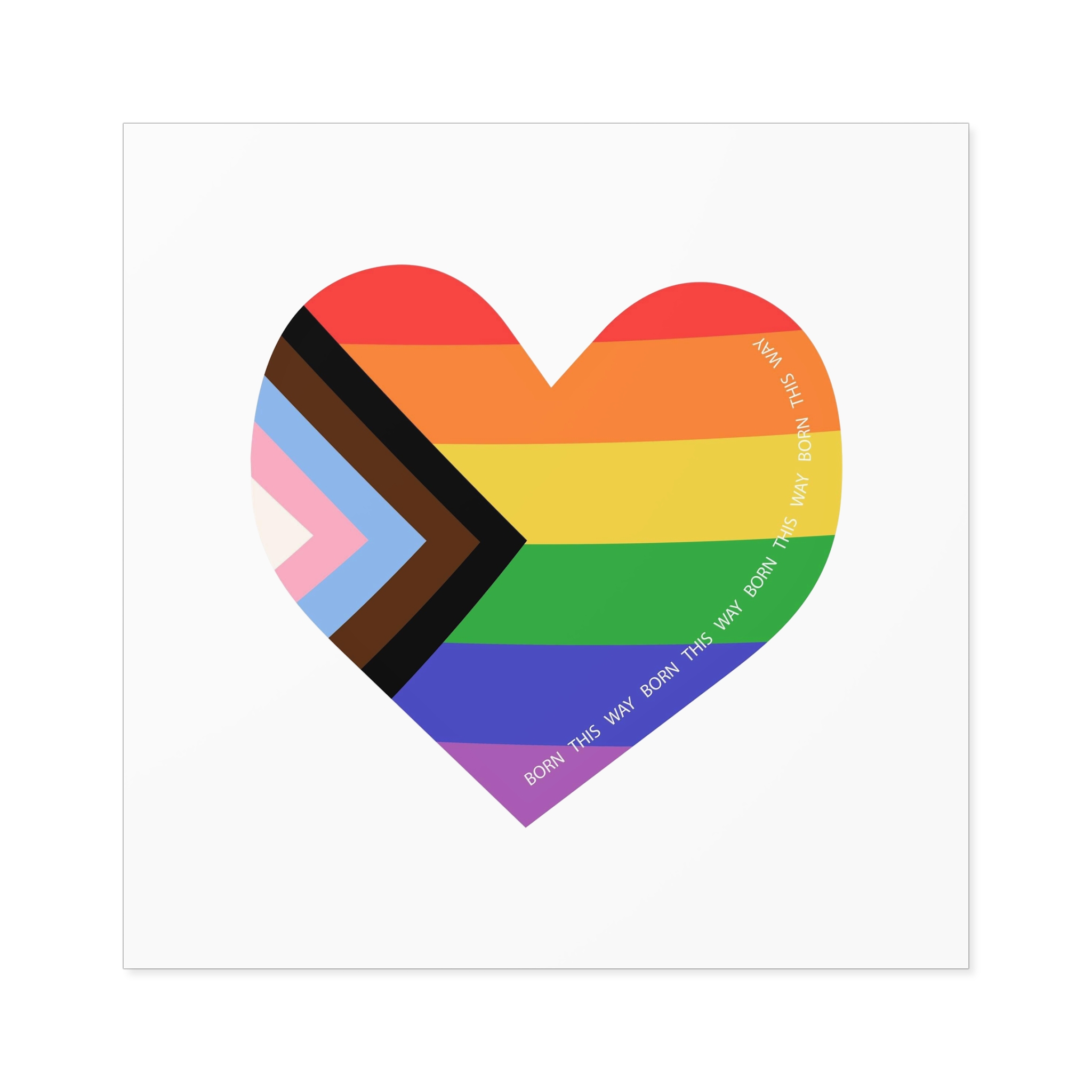 Heart Shaped Lgbtq Flag Flat Vector Illustration Laminate Stickers Square - Image 77