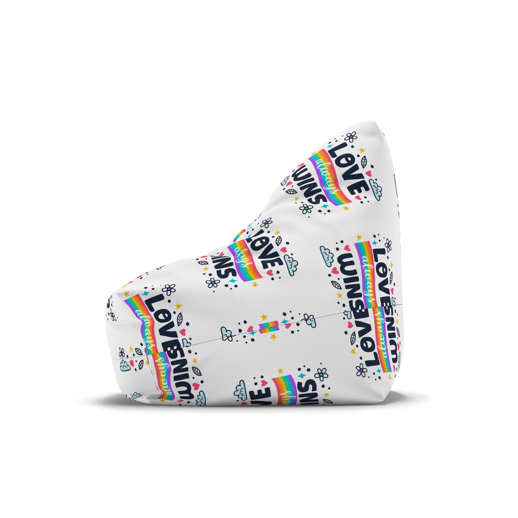 Pride Day Lettering Style Bean Bag Chair Cover - Image 4