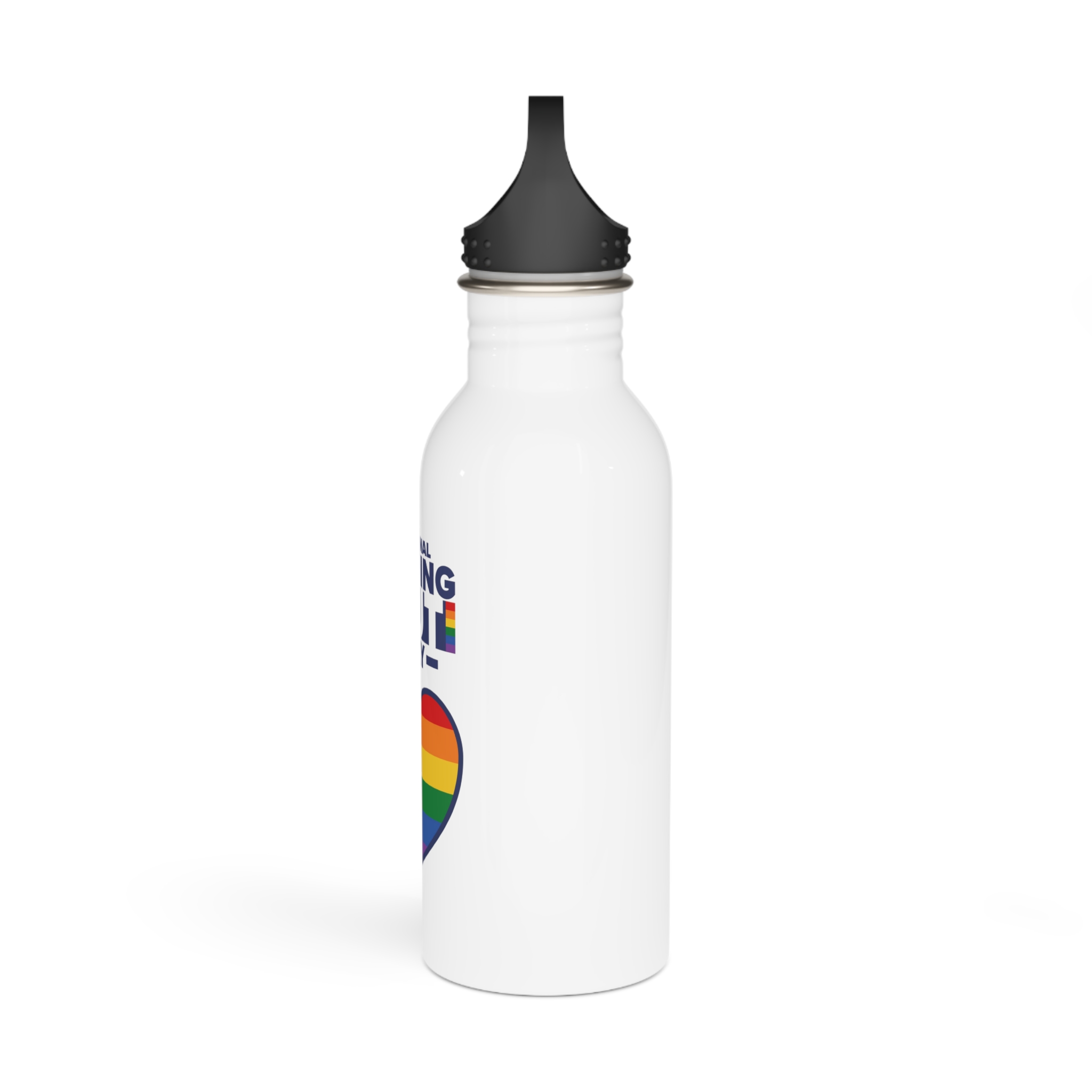 Coming Out Day Pride Month Lgbt Rainbow Flag Diversity Equality Free Love Vector Poster Stainless Steel Water Bottle - Image 4