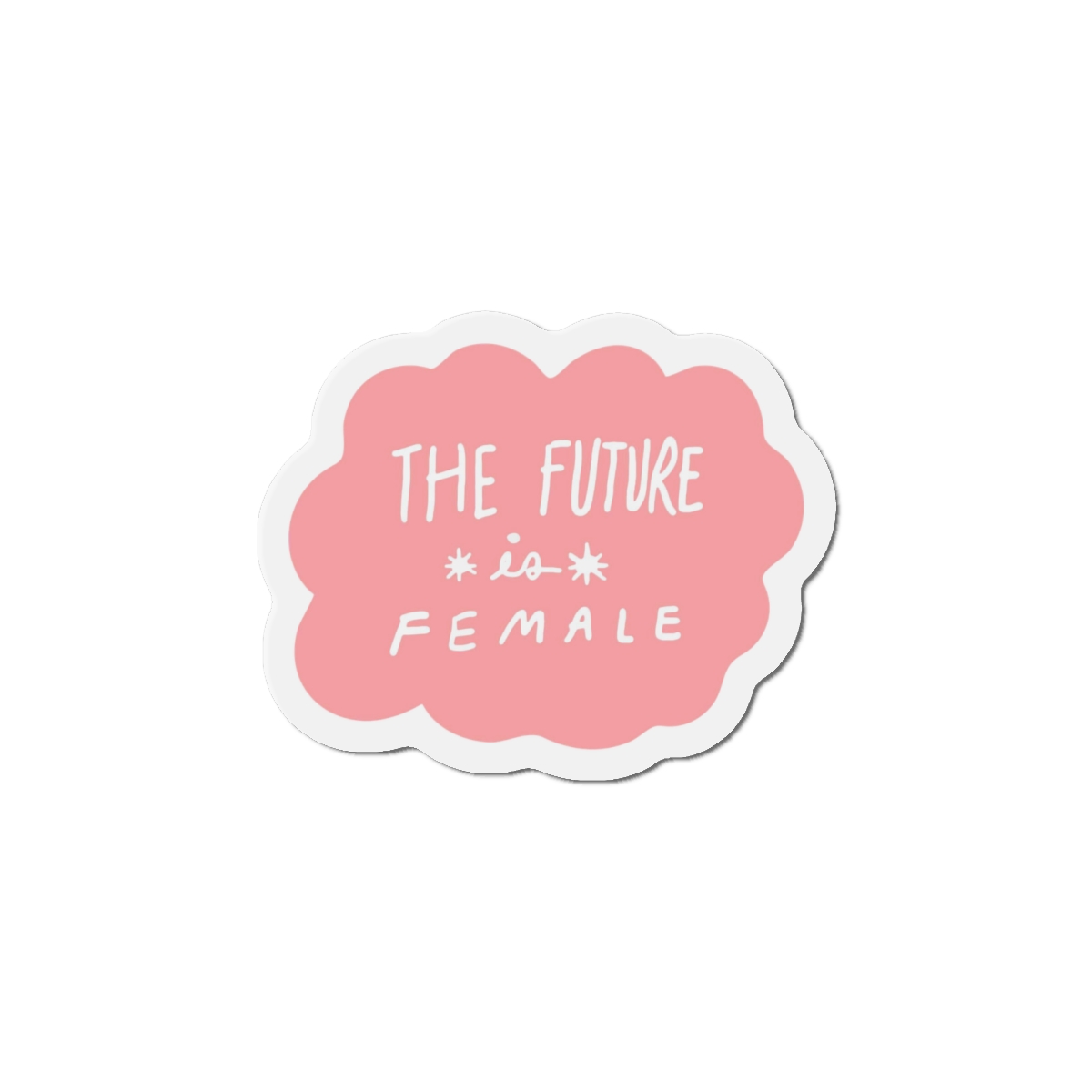 Future Is Female Sticker Collage Pink Speech Bubble Vector Die Cut Magnets - Image 7