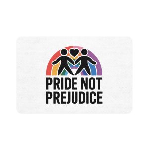 Pride Prejudice T Shirt Design Isolated White Background Pet Food Mat 12x18