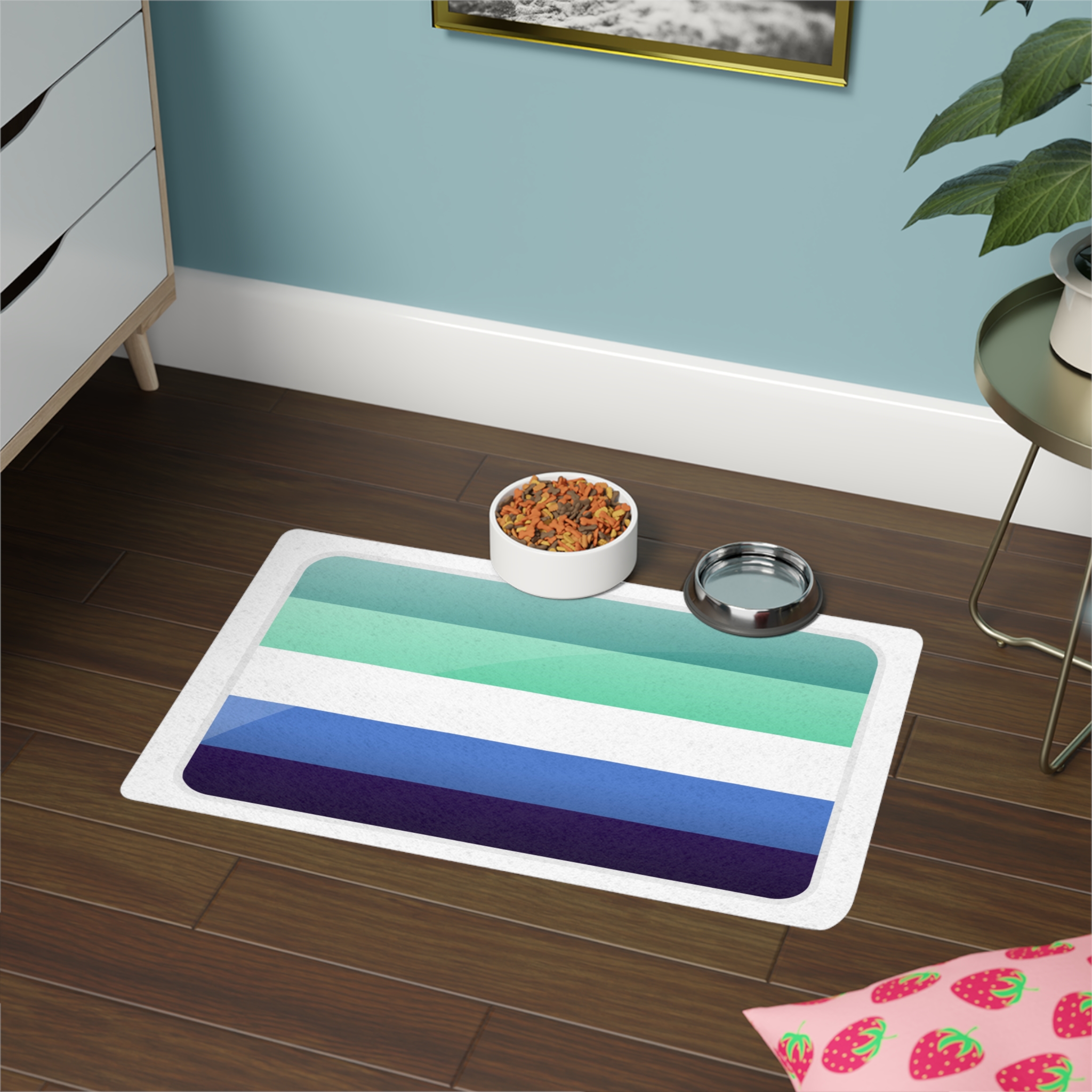 Lesbian Pride Design 20D8BD Pet Food Mat 12x18 - Image 4