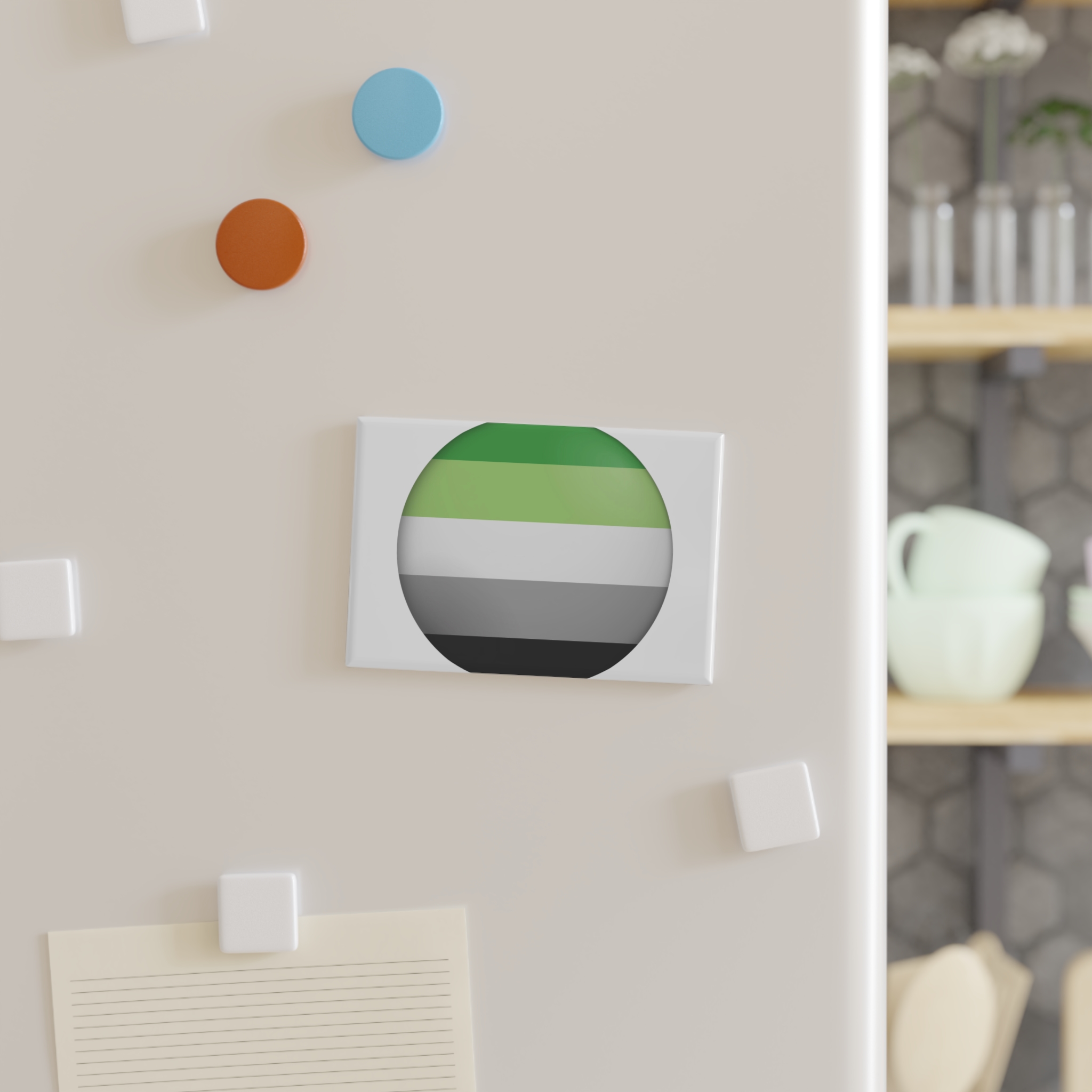 Flag Aromantic Lgbtq Glossy Circular Flag Button Appearance 3d Icon Design With Depth Button Magnet Rectangle 1 And 10 Pcs - Image 7