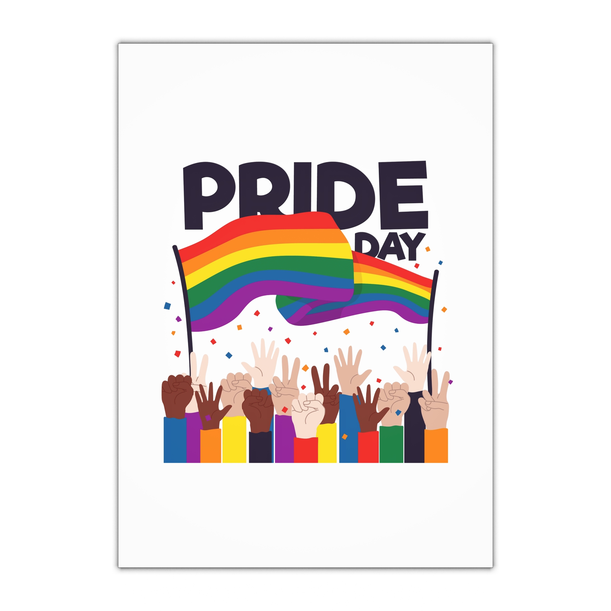 Pride Day Event With Rainbow Flag Theme Gift Wrapping Paper Sheets 1pc
