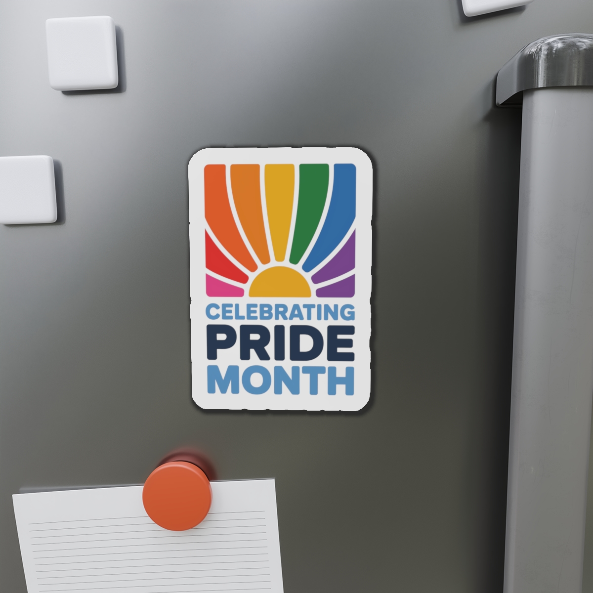 Celebrating Pride Month Colorful Graphic Design Die Cut Magnets - Image 14