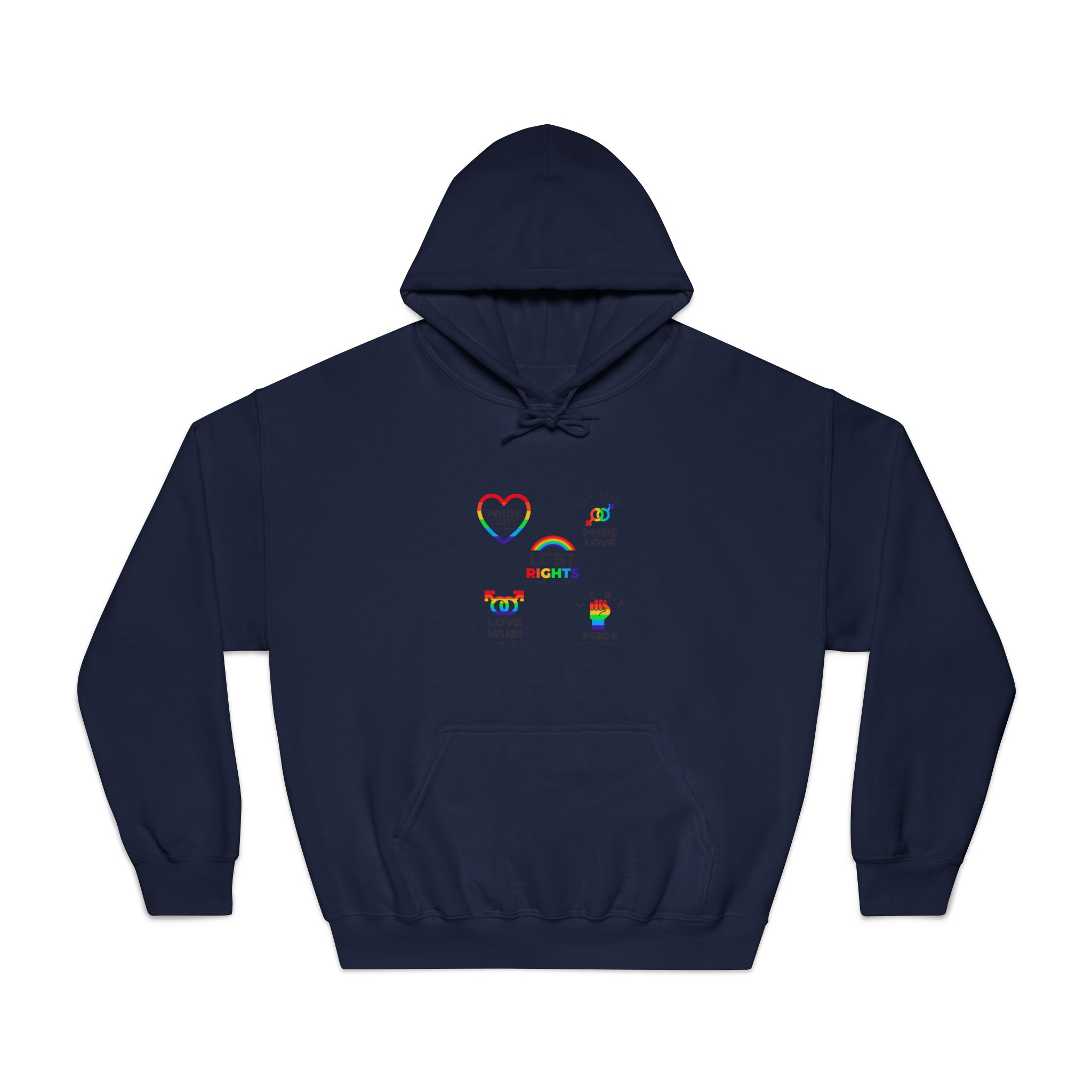 Pride Day Badges Collection Unisex Dryblend Hooded Sweatshirt - Image 29