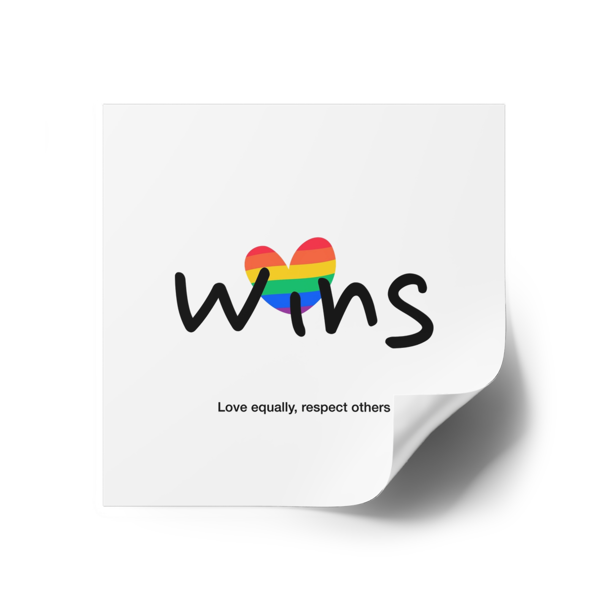 Love Letter Pride Rainbow Lettering Text Writing Pattern Freedom Love Heart Homo Colors Flag Parade (2) Laminate Stickers Square - Image 18