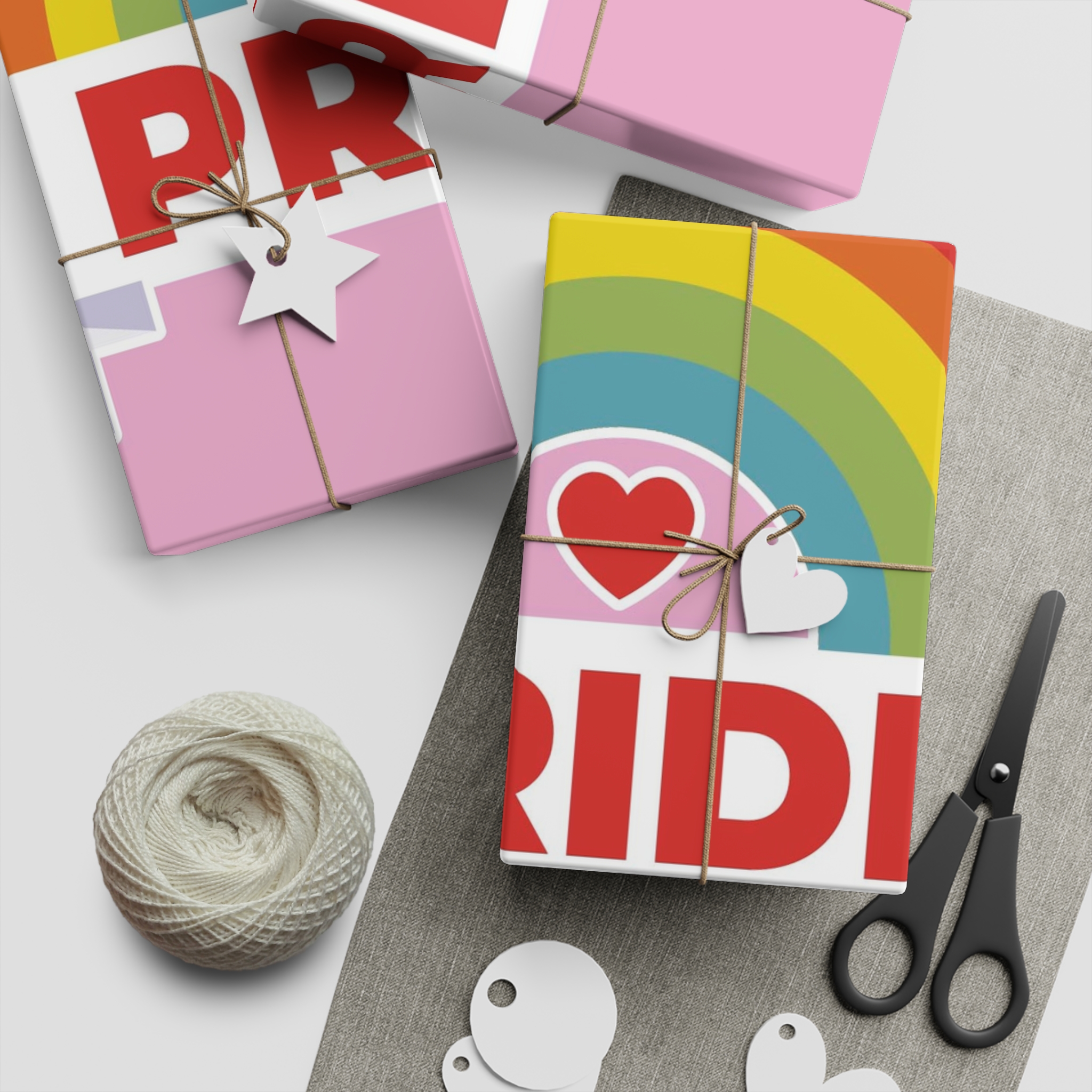 Flat Lgbt Pride Month Logo Template Gift Wrapping Paper Sheets 1pc - Image 5