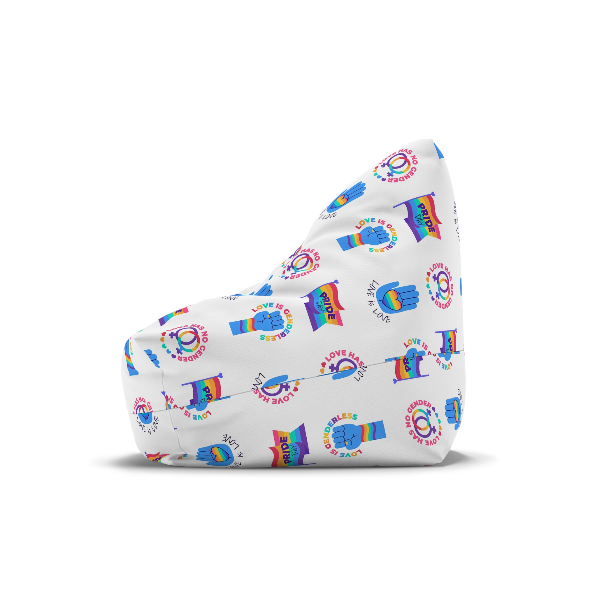 Flat Labels Collection Pride Month Celebration(1) Bean Bag Chair Cover - Image 4