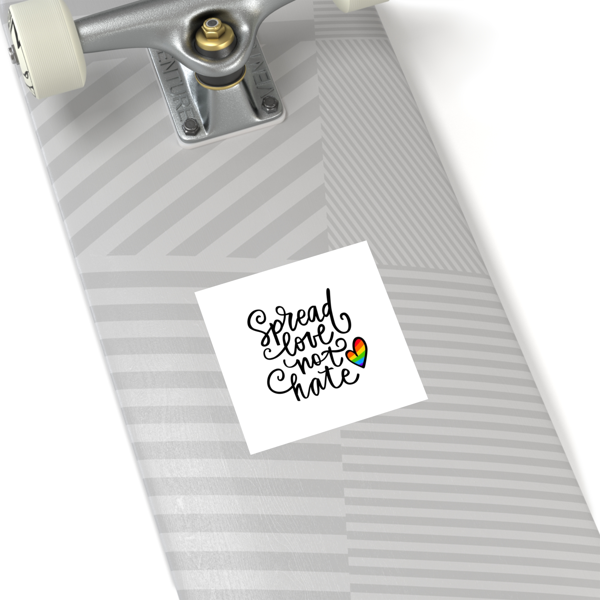 Lgbt Pride Gay Quote Rainbow Flag Heart Lgbtq Vector Quote Isolated White Background Lesbian Bisexual Transgender Concept Spread Love Hate Laminate Stickers Square - Image 20