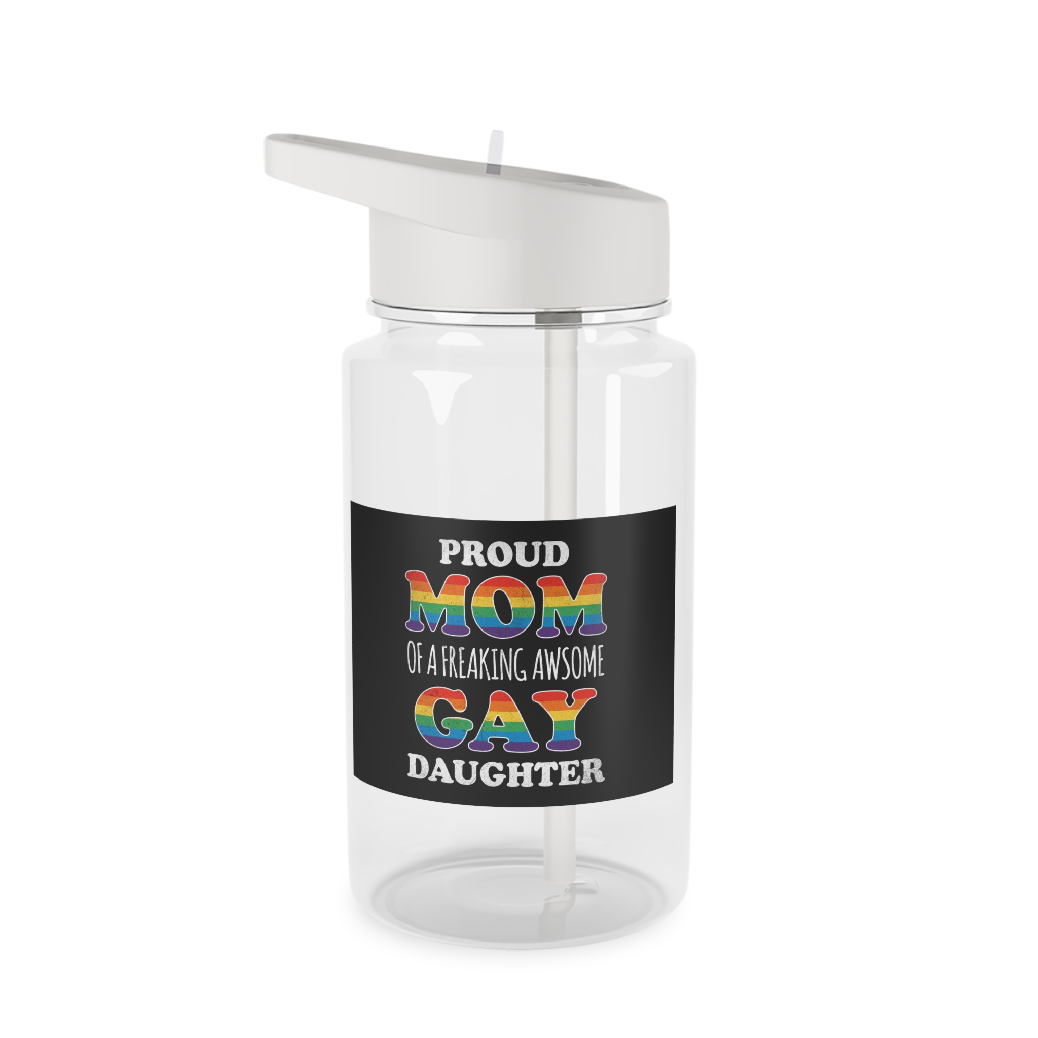 Mother Day Pride Rainbow Typography Vector Premium T Shirt(3) Tritan Water Bottle