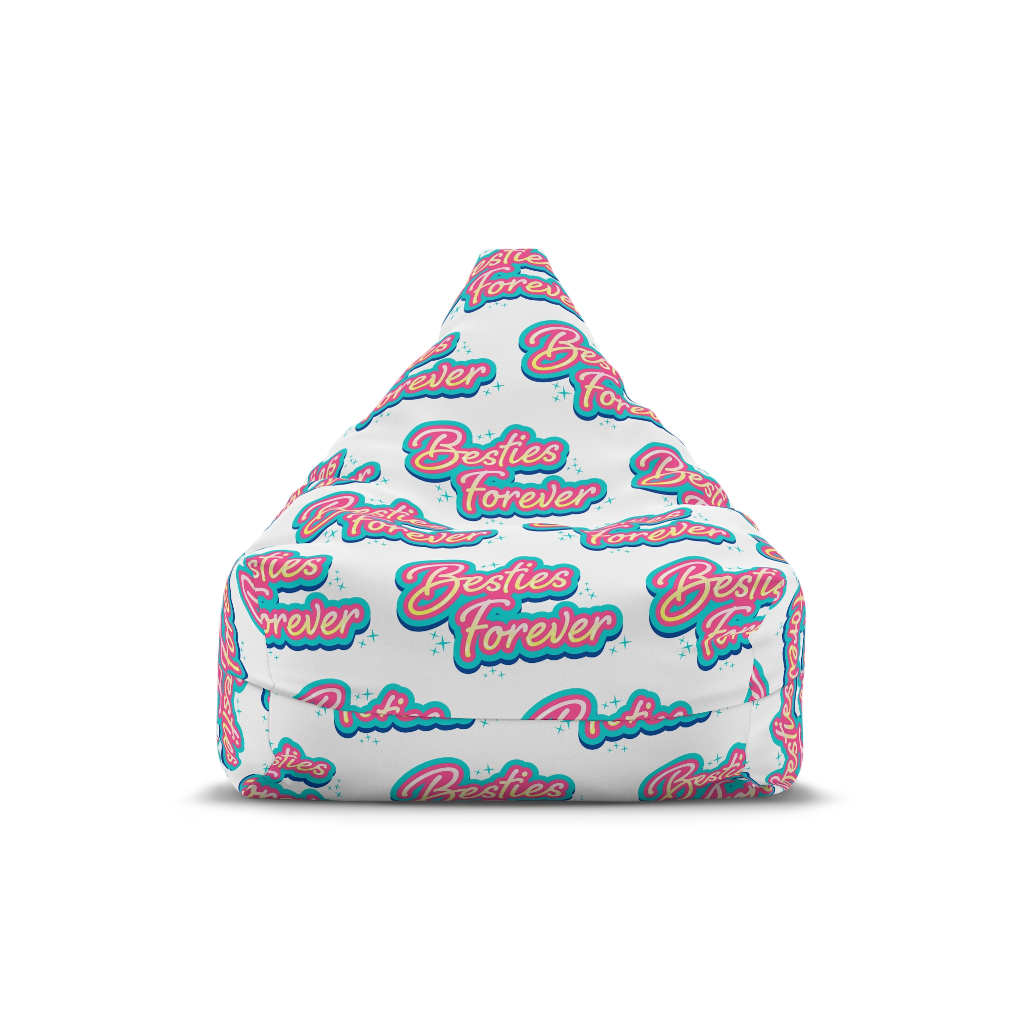 Besties Forever Lettering Logo Bean Bag Chair Cover