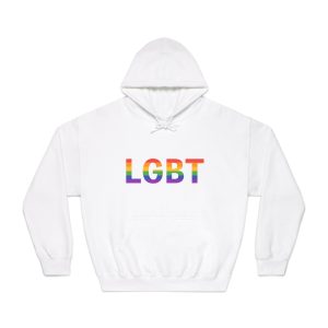Lgbt Rainbow Colors Lgbt Logo Unisex Dryblend Hooded Sweatshirt