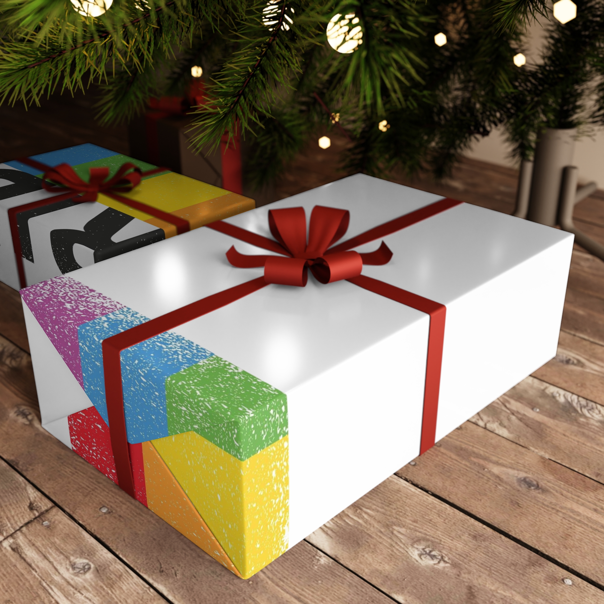 Pride Banner Gift Wrapping Paper Sheets 1pc - Image 3