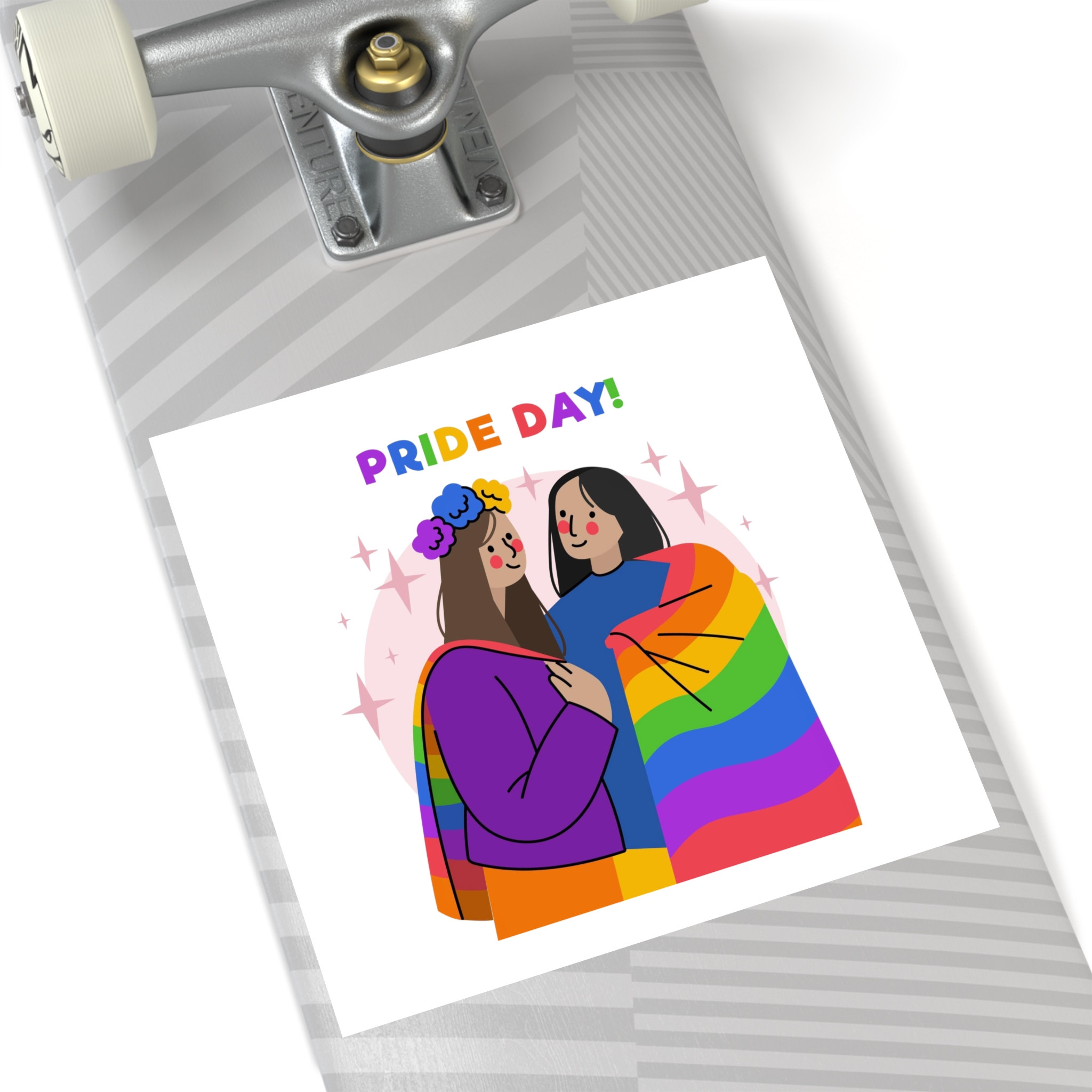 Hand Drawn Pride Day Illustration Laminate Stickers Square - Image 52