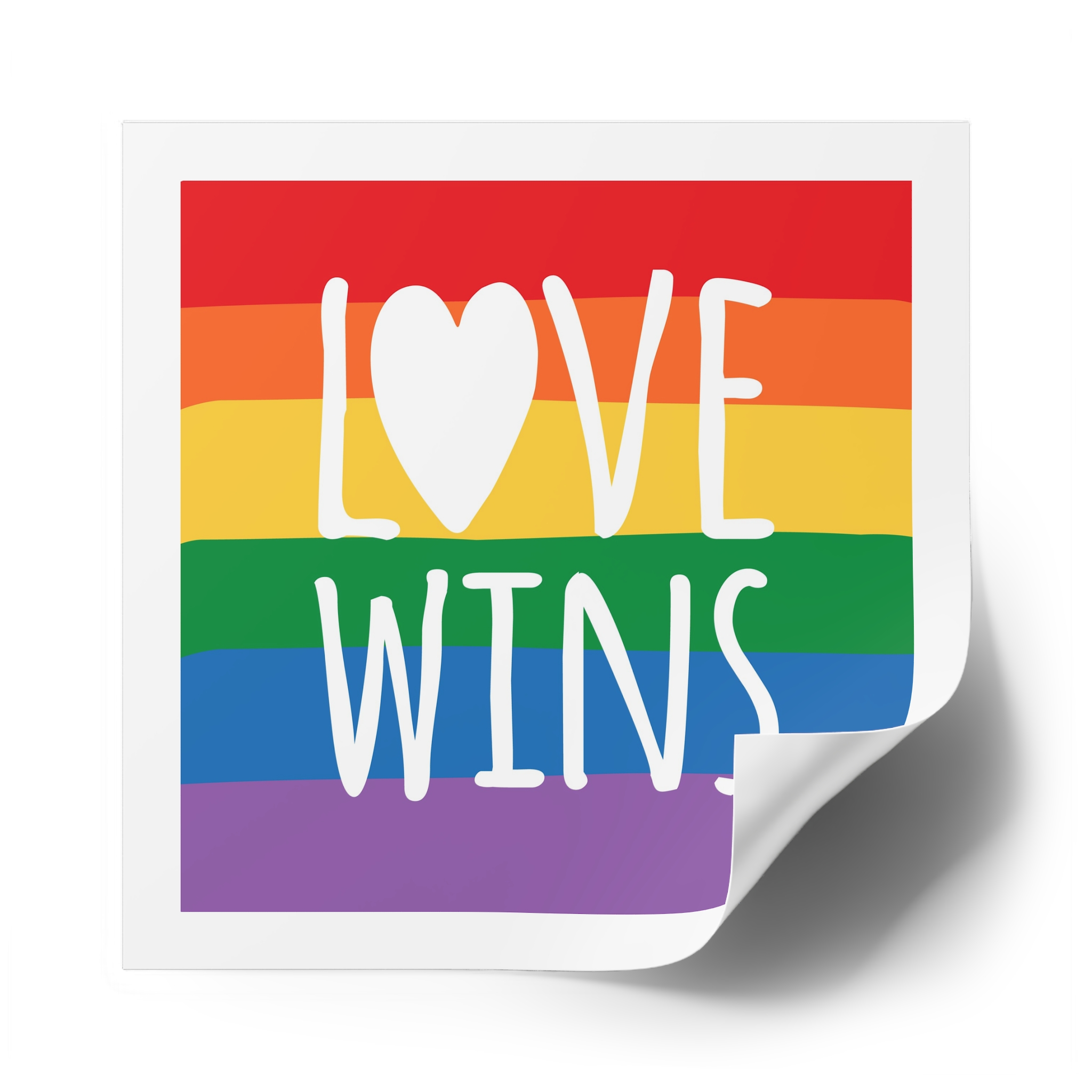 Lovewins Heart Hd 2 Laminate Stickers Square - Image 50