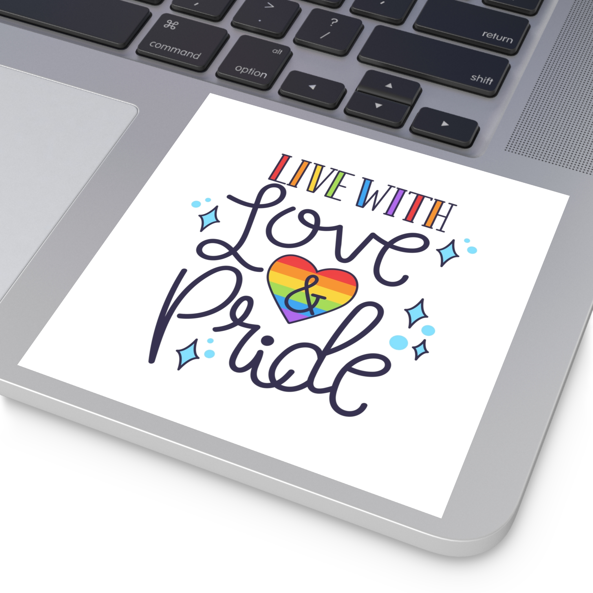 Pride Day Lettering Concept Laminate Stickers Square - Image 47