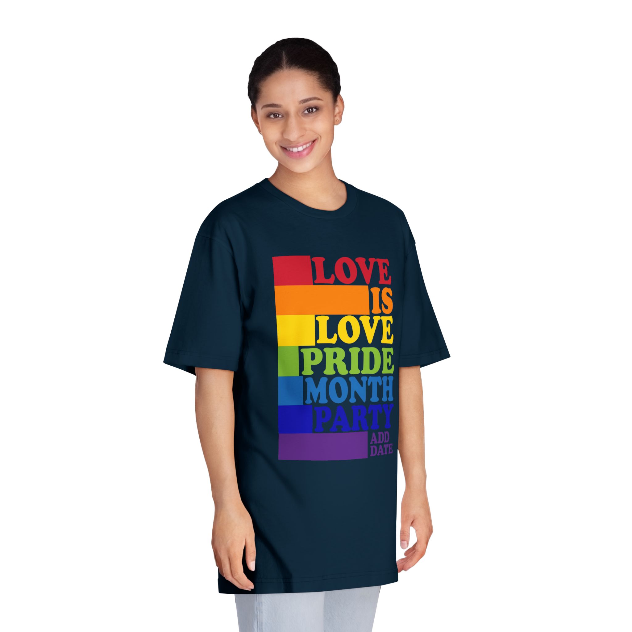 Love Is Love Pride Month Party Poster Flyer Social Media Post Design - Unisex Classic Crewneck T Shirt - Image 19