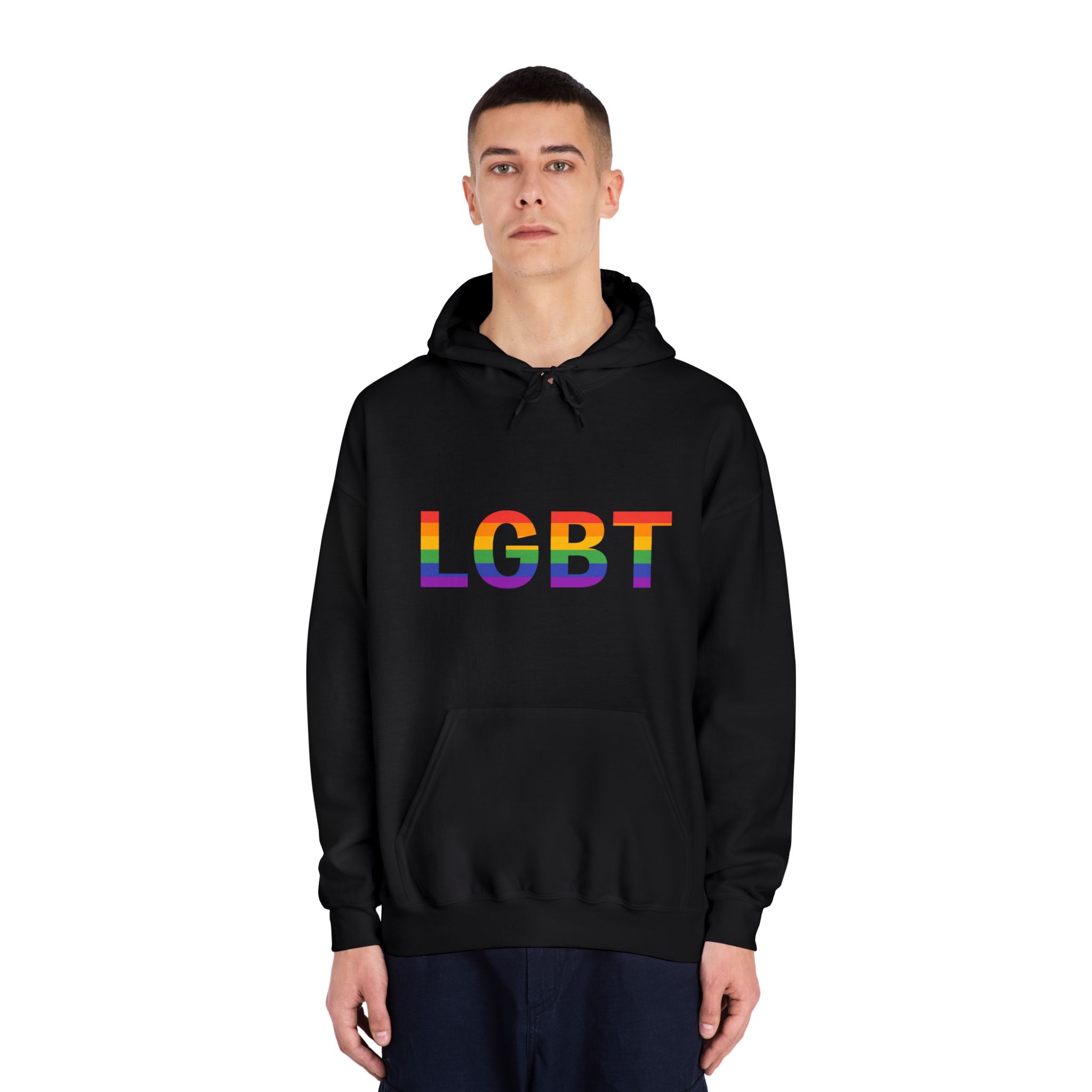 Lgbt Rainbow Colors Lgbt Logo Unisex Dryblend Hooded Sweatshirt - Image 11