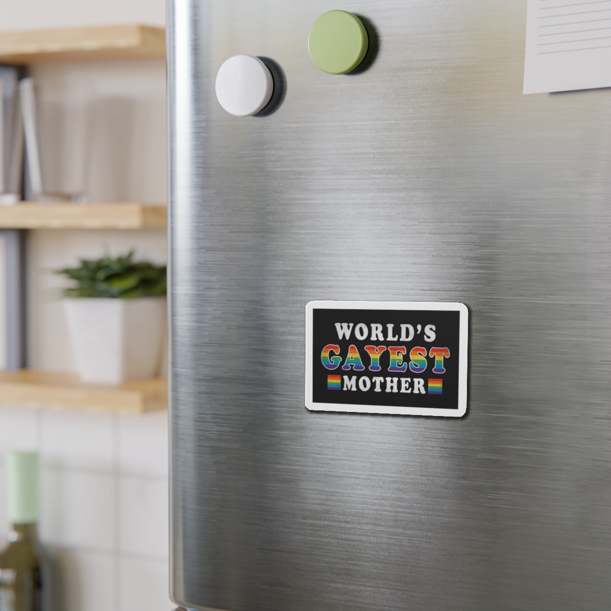 Mother Day Pride Rainbow Typography Vector Premium T Shirt(1) Die Cut Magnets - Image 6